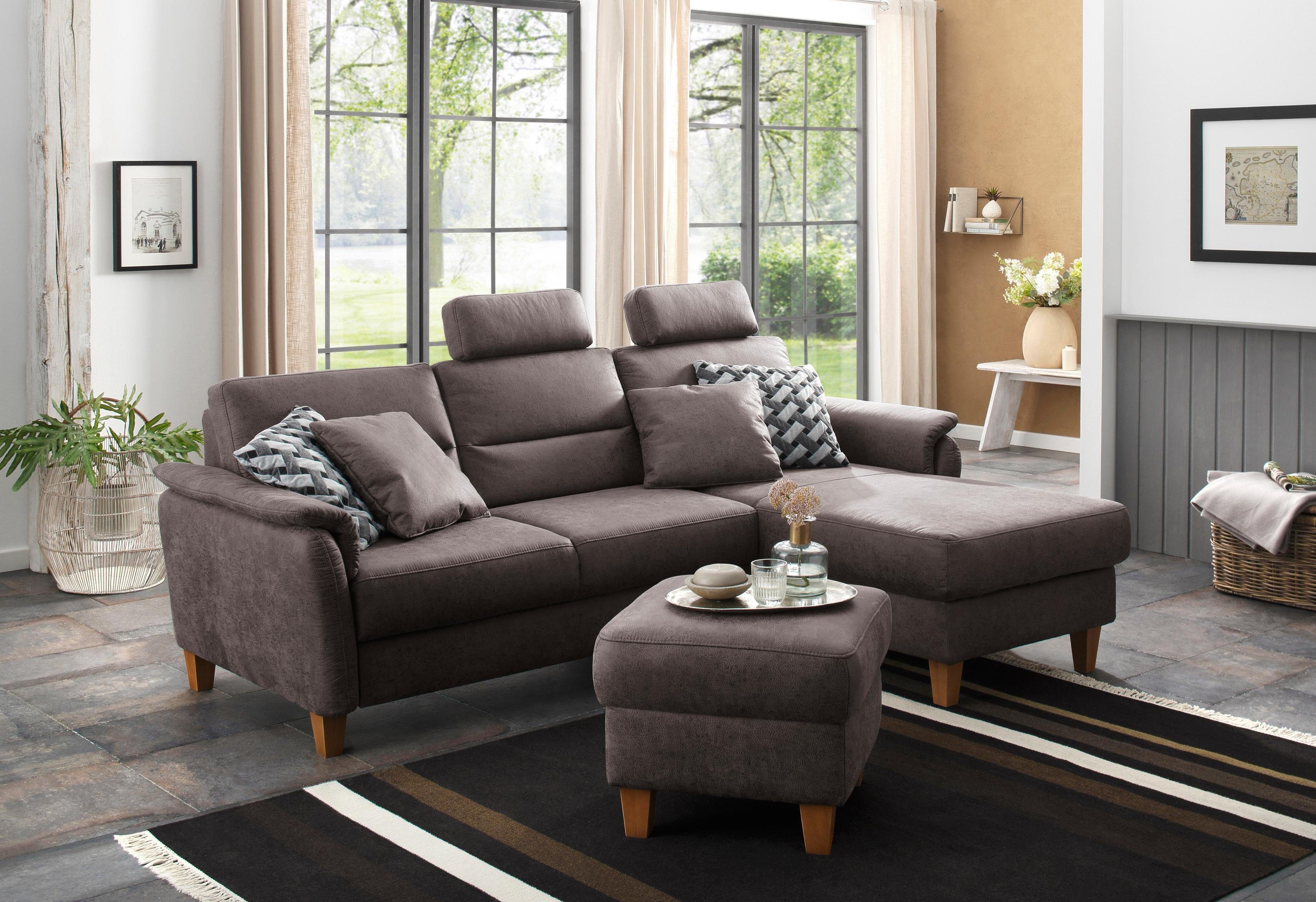 Home affaire Ecksofa Palmera L-Form, Federkern, günstig online kaufen