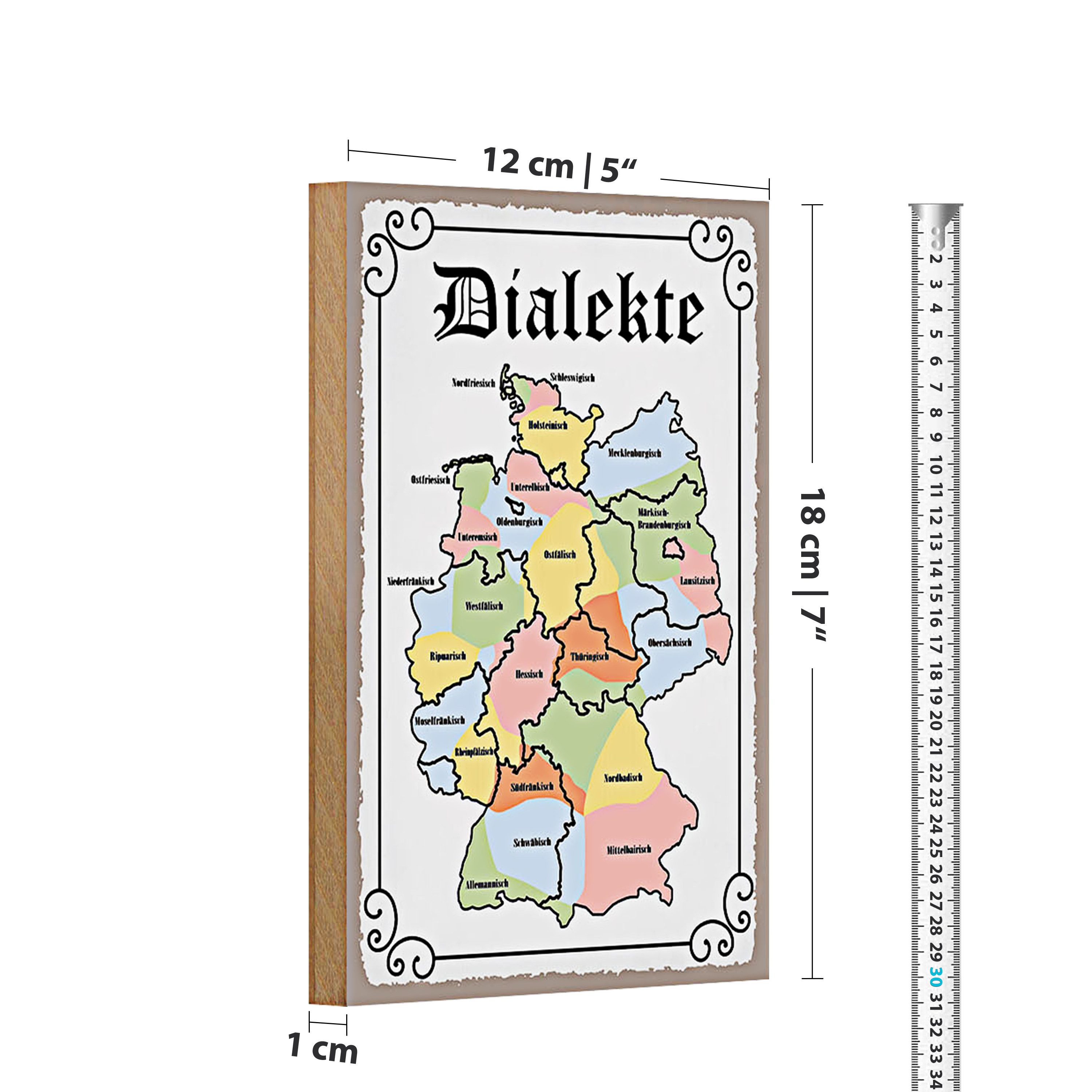 Roomando Holzbild Spruch 12x18cm Dialekte Karte günstig online kaufen