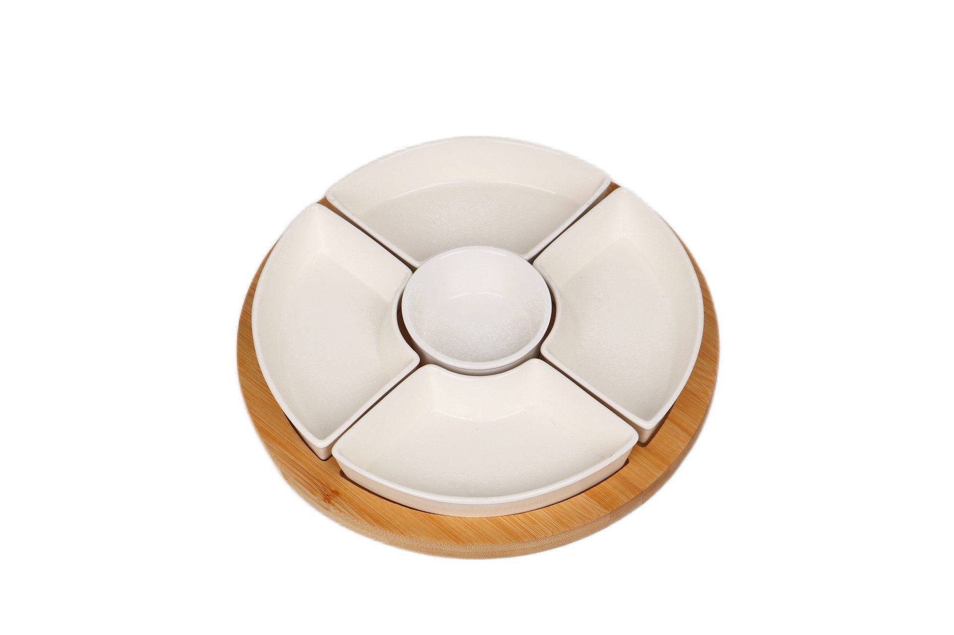 Cheffinger Snackschale Bambus -Set – Stilvolles Servieren für jeden Anlass, (6-tlg)