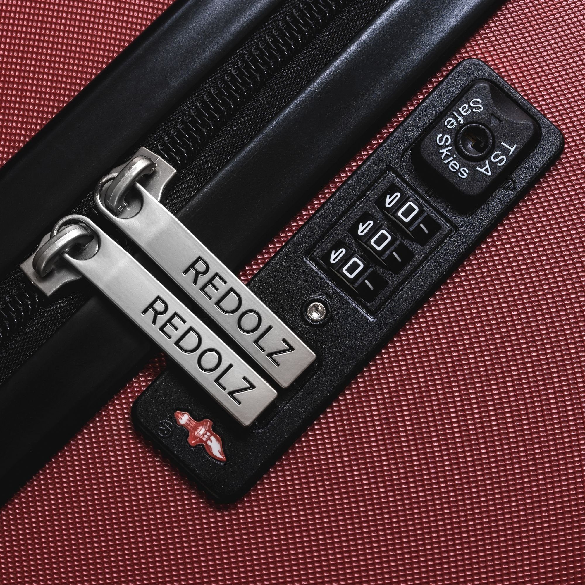 ABS dark-red 08, Rollen, 2 Redolz Essentials Handgepäck-Trolley 4