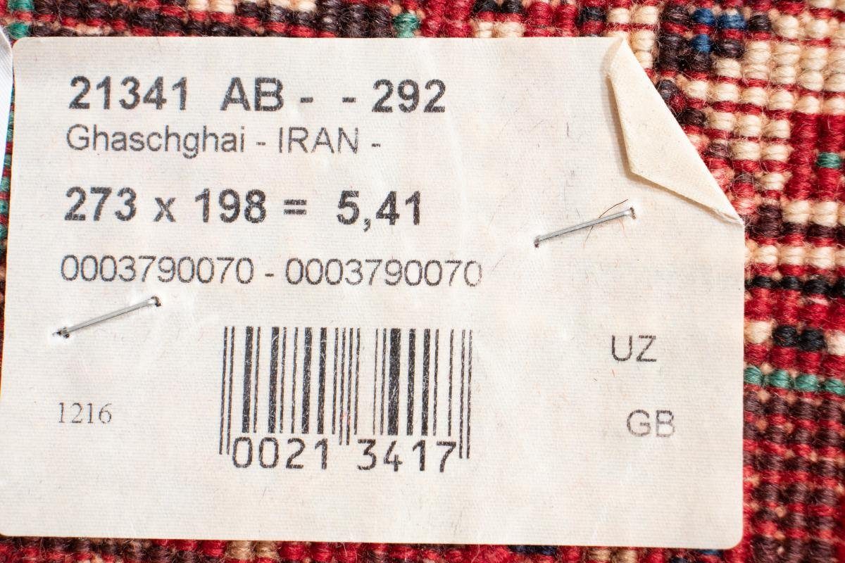 Orientteppich Ghashghai rechteckig, Höhe: 12 Orientteppich 197x272 / Nain Perserteppich, mm Handgeknüpfter Trading