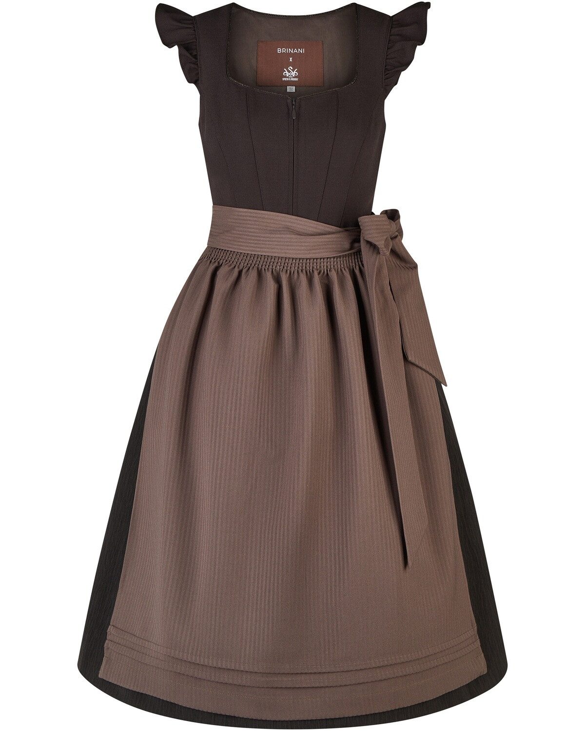 Spieth & Wensky Dirndl Midi-Dirndl mit Flügelarm