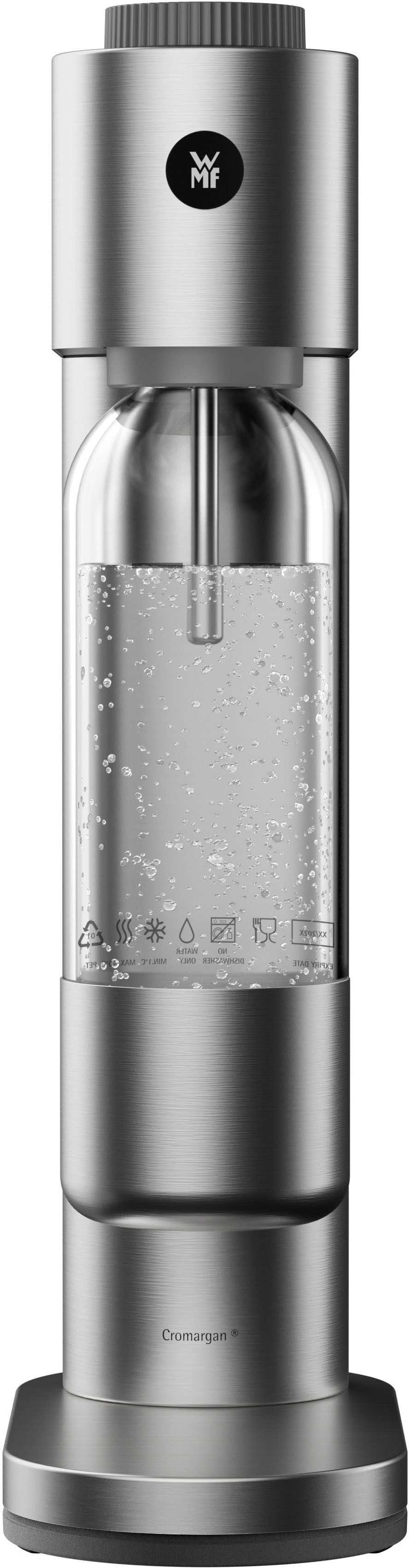 WMF Wassersprudler Element One, (2-tlg), 3 Sprudelgrade, vollautomatisches Sprudeln, Cromargan Edelstahlgehäuse