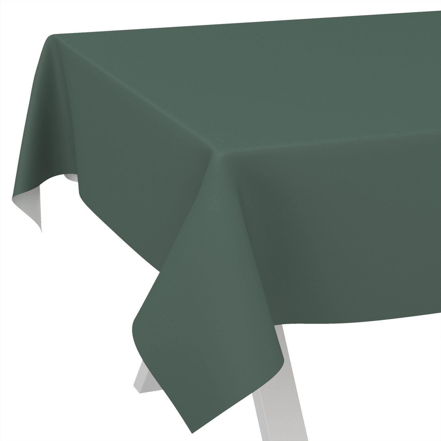 ANRO Tischdecke Wachstuchtischdecke abwaschbar UNI auch als Gartentischdecke (Einzelstück 1-tlg), wasserabweisend pflegeleicht Textil-Optik Grün 100x140cm