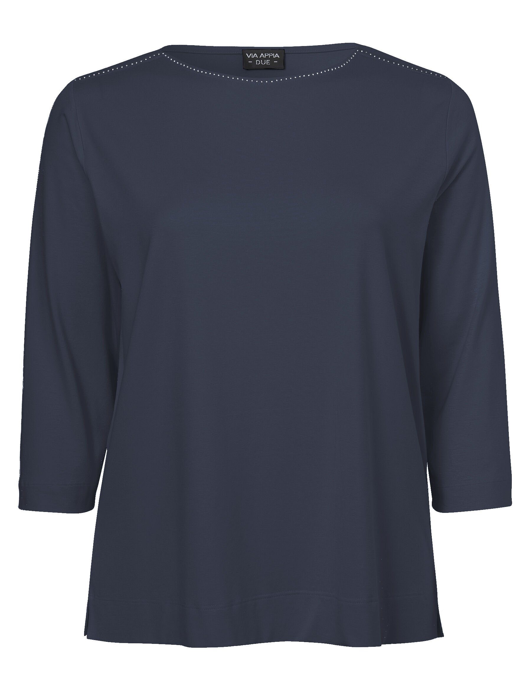 VIA APPIA DUE Sweatshirt Dezentes 3/4-Arm-Shirt in unifarbenem Stil