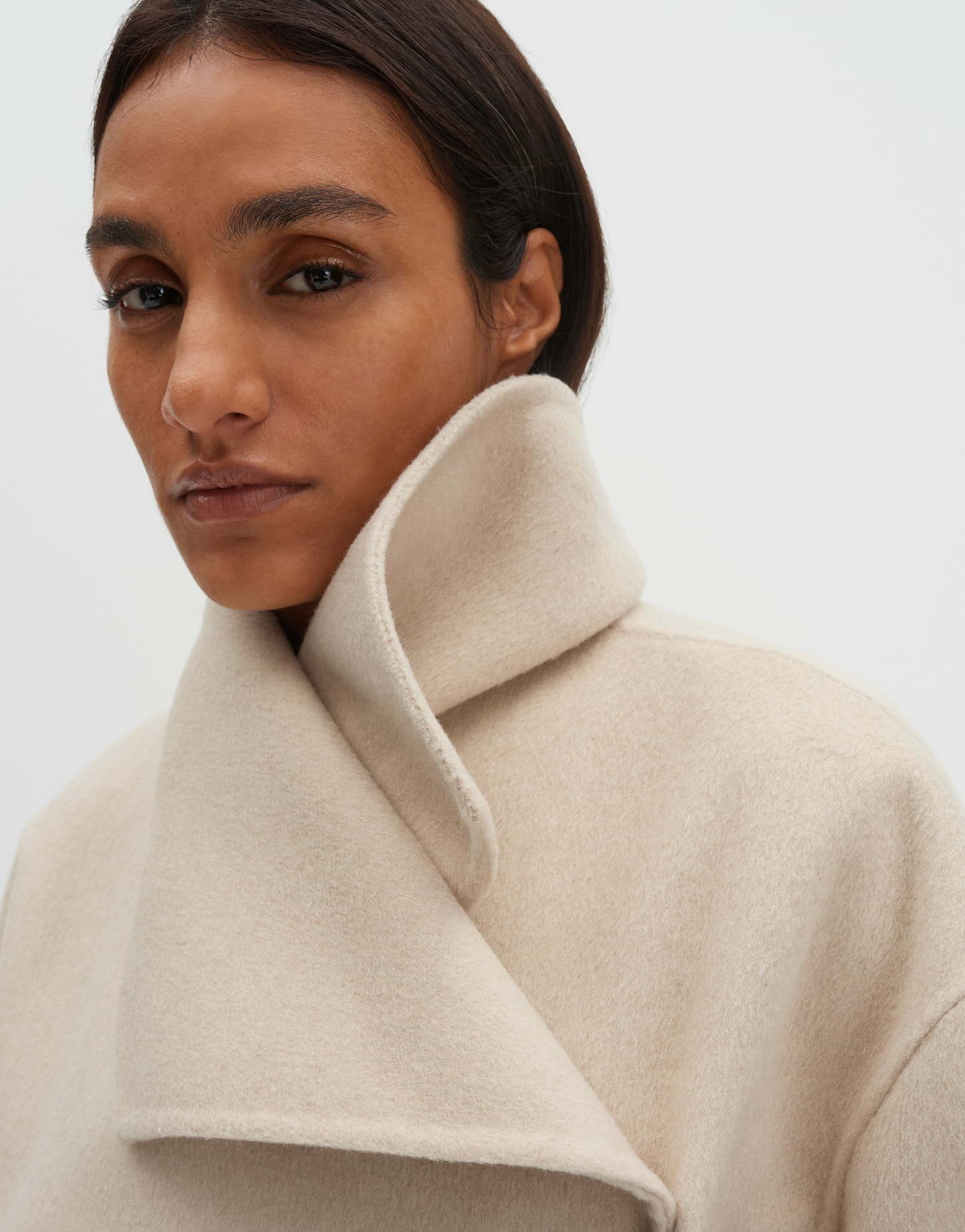 someday Wolljacke NARIA Regular mit breitem Schalkragen leicht ausgestellt geschnitten, gekämmte Oberfläche