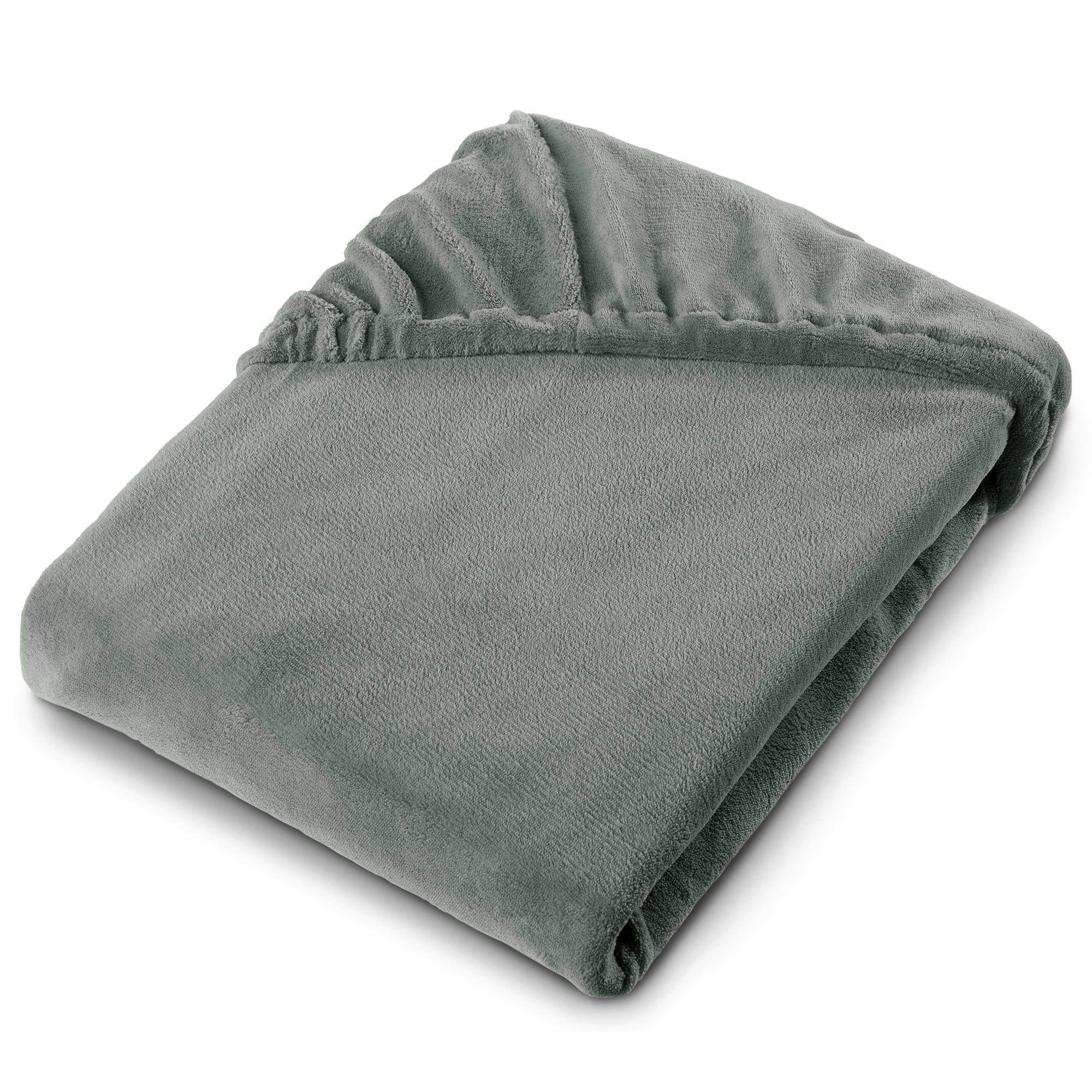 aqua-textil Spannbettlaken Feelwell Spannbettlaken Fleece 90x200-100x200cm günstig online kaufen
