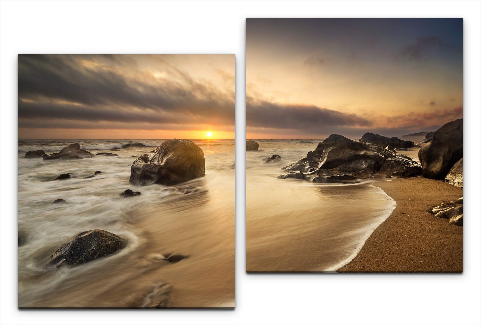 Sinus Art Leinwandbild Strand Landschaft Wandbild in verschiedenen Größen