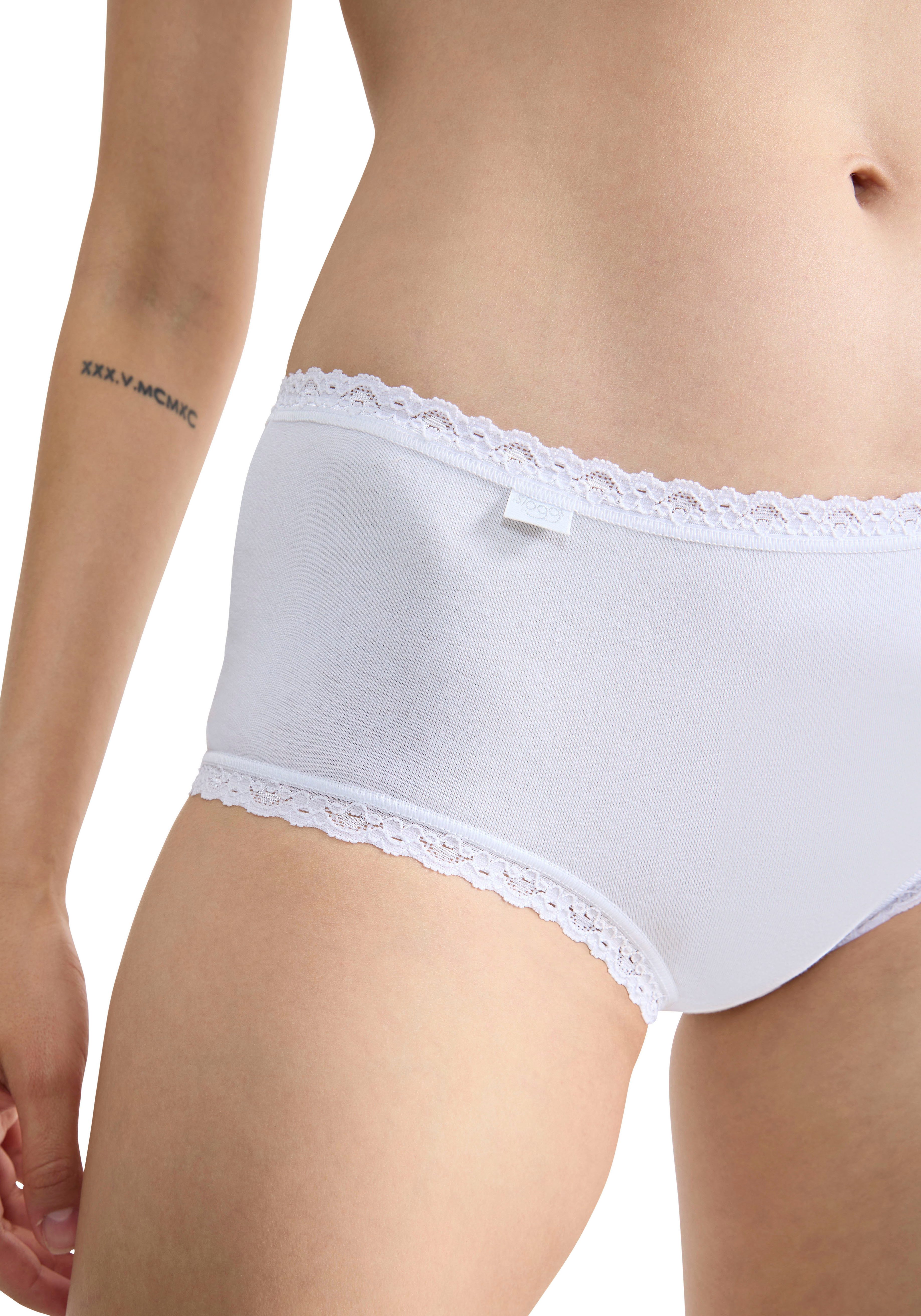 sloggi Midislip 24/7 Cotton Lace (3er Pack) mit zarter Spitze, Baumwollmischung. blickdicht, hüftiger Schnitt – Bild 4 von 5