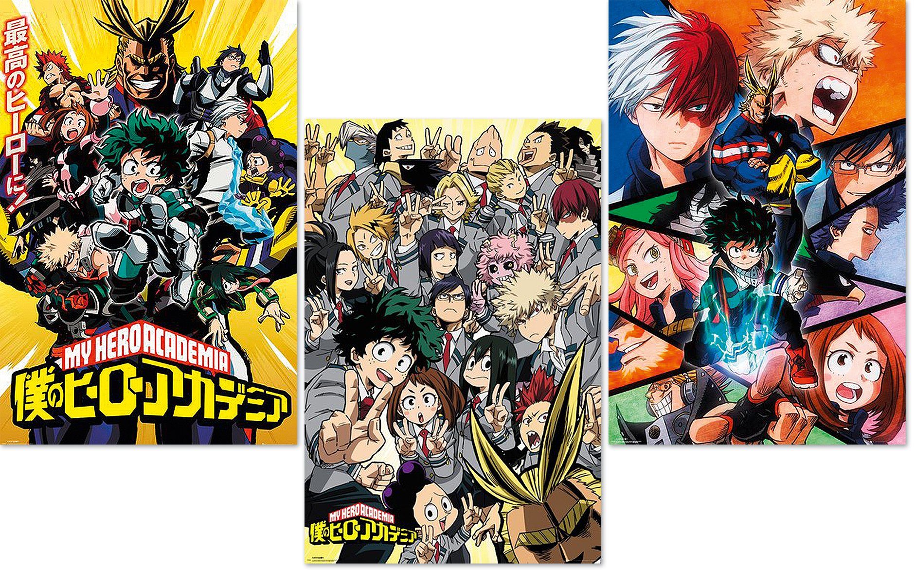 MY HERO ACADEMIA Poster My Hero Academia Poster 3er-Set 61 x 91,5 cm