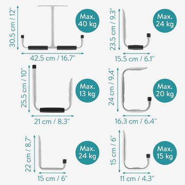 Navaris Wandhaken Garagenhaken Set 12tlg. - Halterung für Leiter Fahrrad Kajak, (1-St)