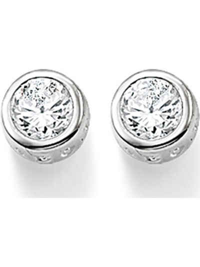 THOMAS SABO Paar Ohrstecker Thomas Sabo Damen-Ohrstecker 925er Silber Zirkonia