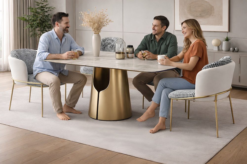 JVmoebel Esstisch Eleganter Design-Esstisch aus Holz Ideal für Esszimmer Sofort (Esstisch), Made in Europa