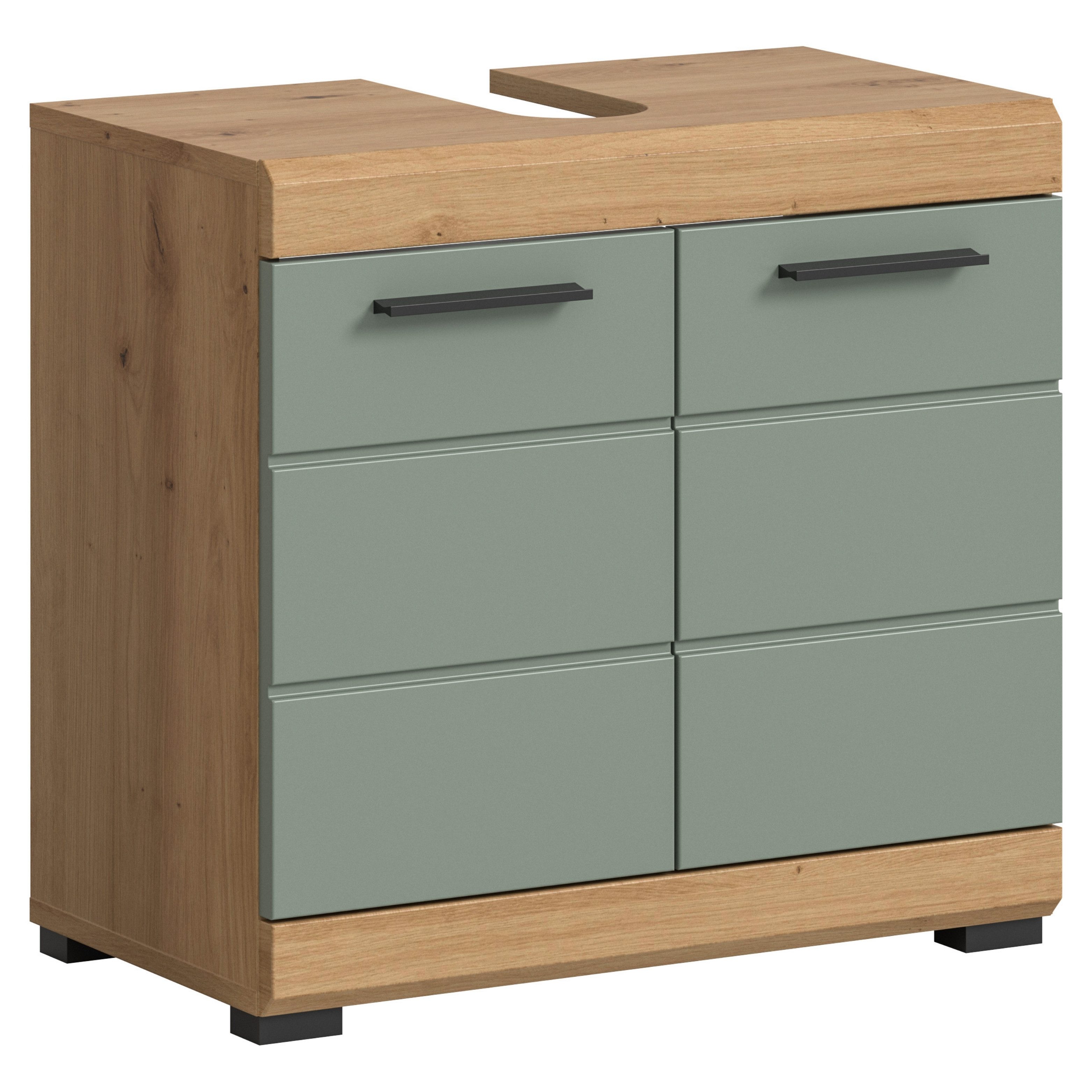 furnling Waschbeckenunterschrank Scott 2 Türen, Unterschrank, Badkommode, Badschrank, Breite 60 cm