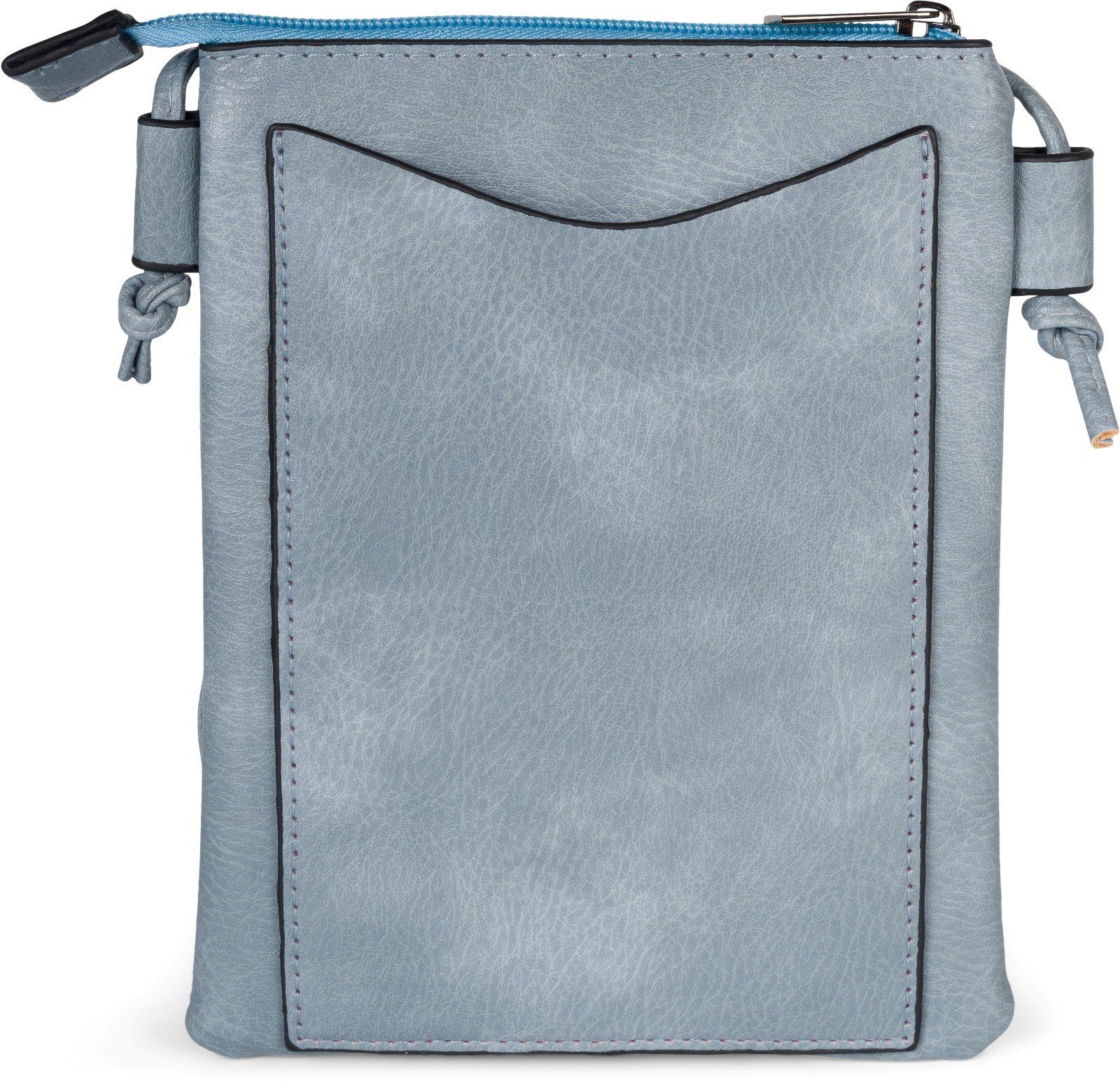 styleBREAKER Mini Bag (1-tlg), Jeansblau Nieten und Blumen Cutouts Mini Umhängetasche