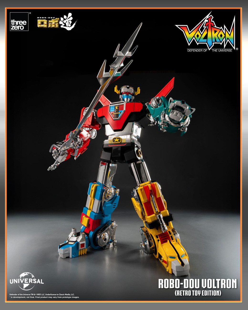 ThreeZero Actionfigur Voltron: Defender of the Universe Robo-Dou Actionfigur Voltron Retro T