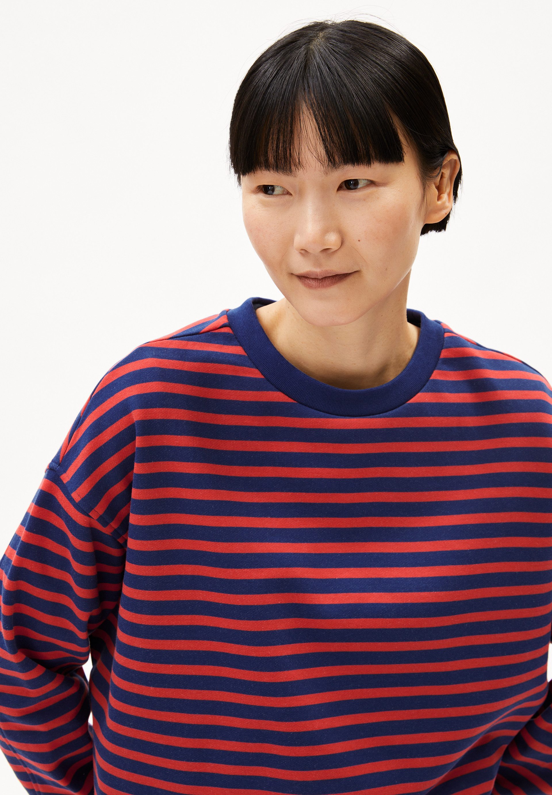 Armedangels Sweatshirt FRANKAA MAARLEN STRIPE Oversized Fit