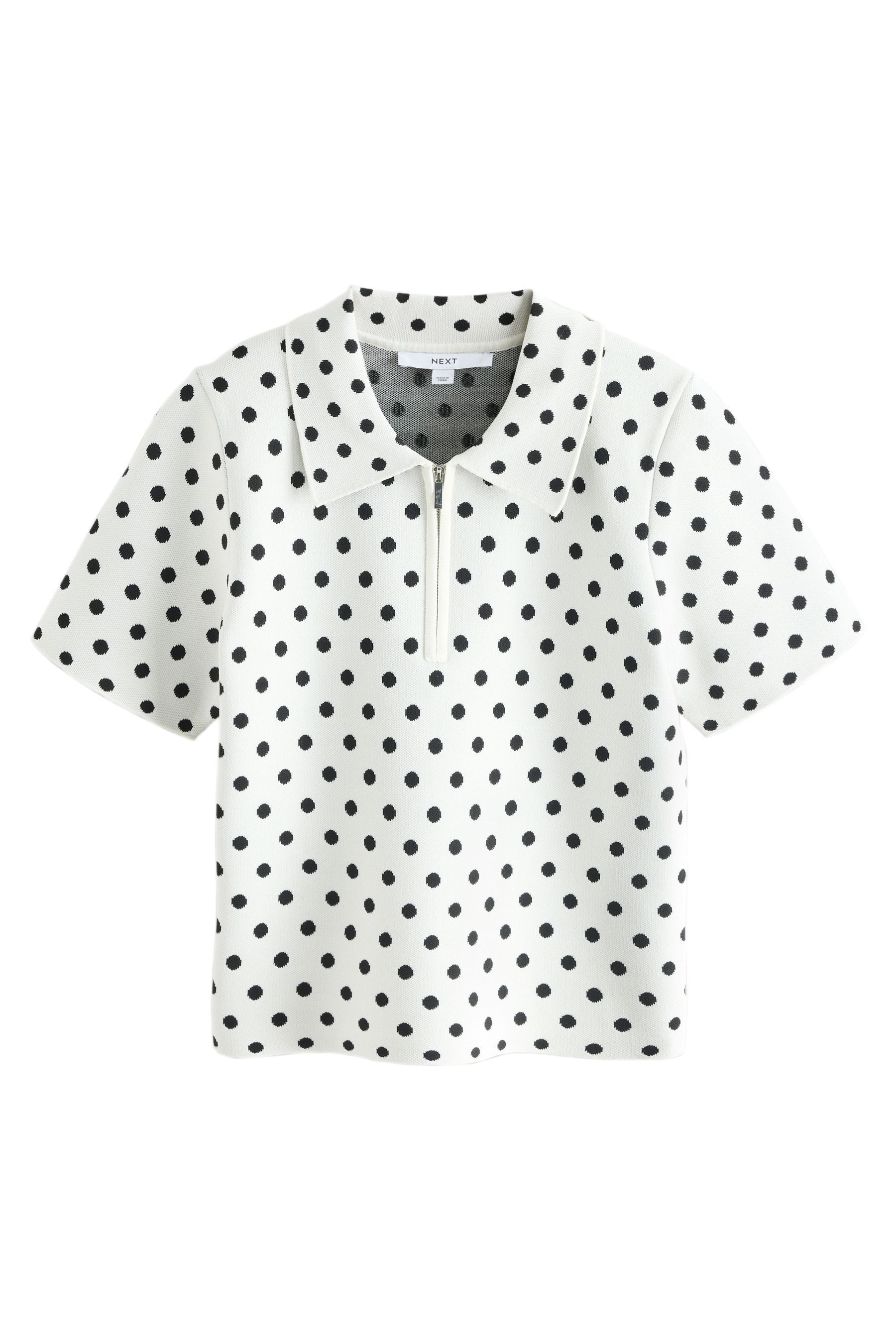 Next Troyer Strick-Poloshirt mit RV-Kragen (1-tlg)