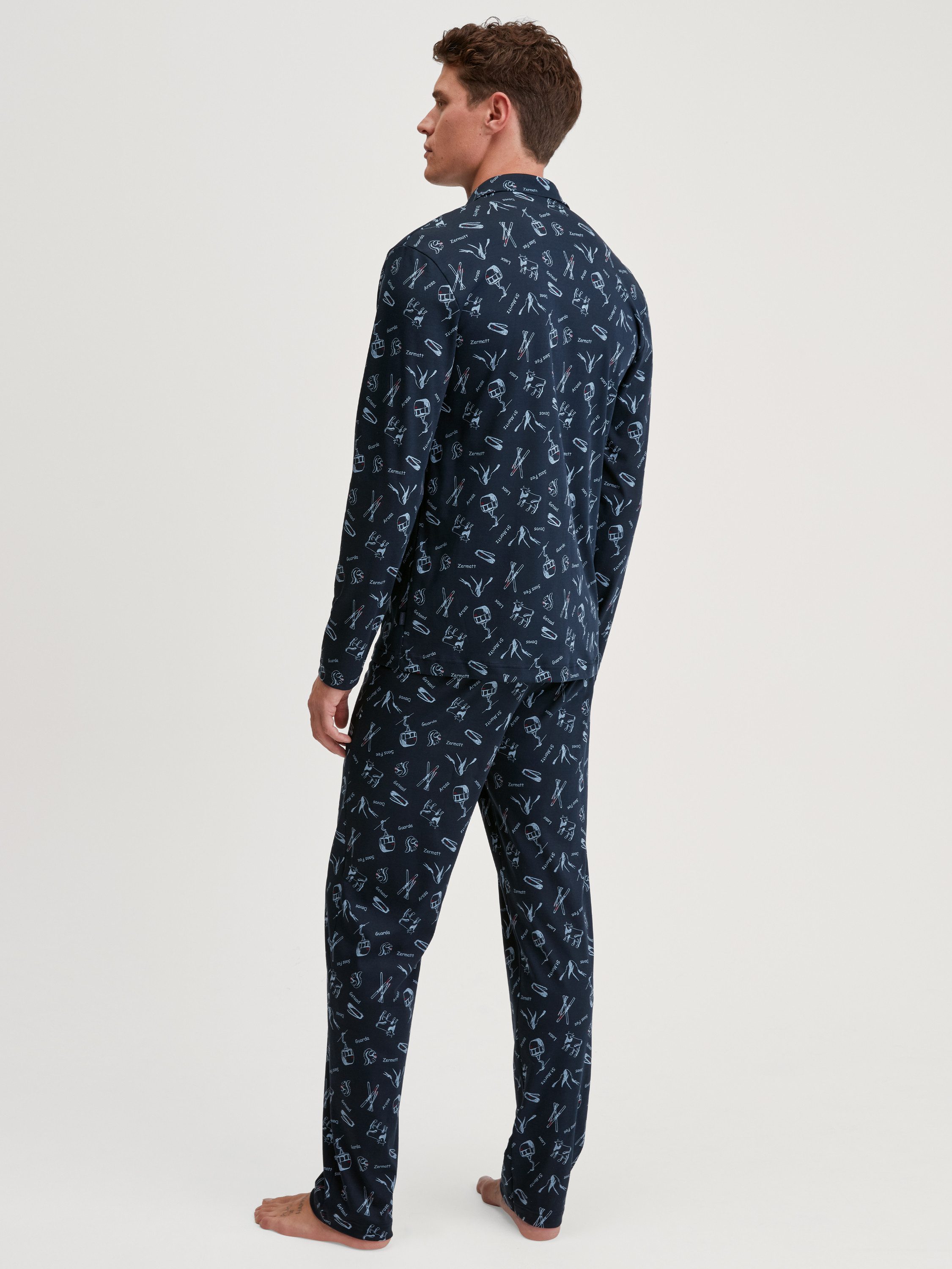 CALIDA Pyjama Relax Swiss Resort Herren (2 tlg) aus 100% Baumwolle