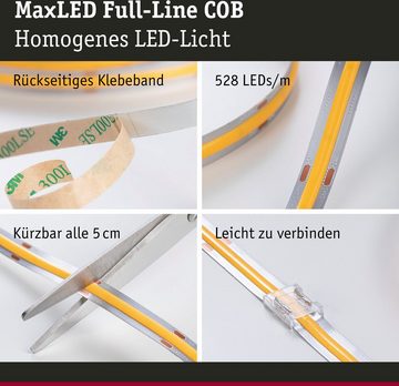 Paulmann LED-Streifen MaxLED 500 Full-Line COB Einzelstripe 2,5m Warmweiß 15W 1250lm 2700K, 1-flammig