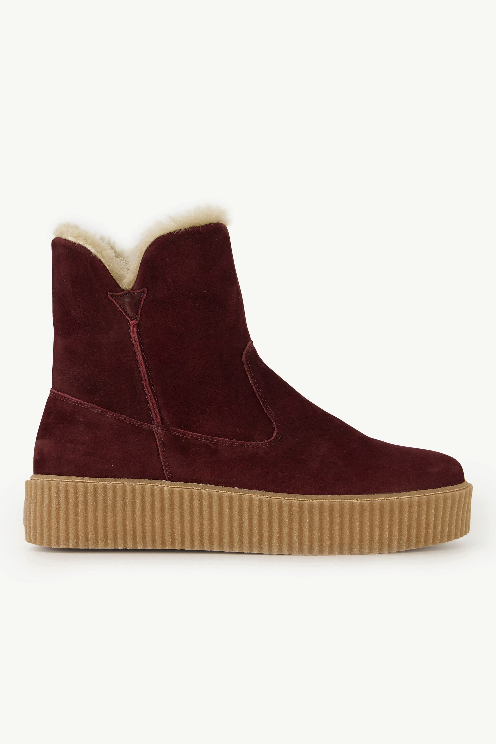 Ulla Popken Leder-Boots Lammfellfutter Wechselfußbett Weite H Stiefel