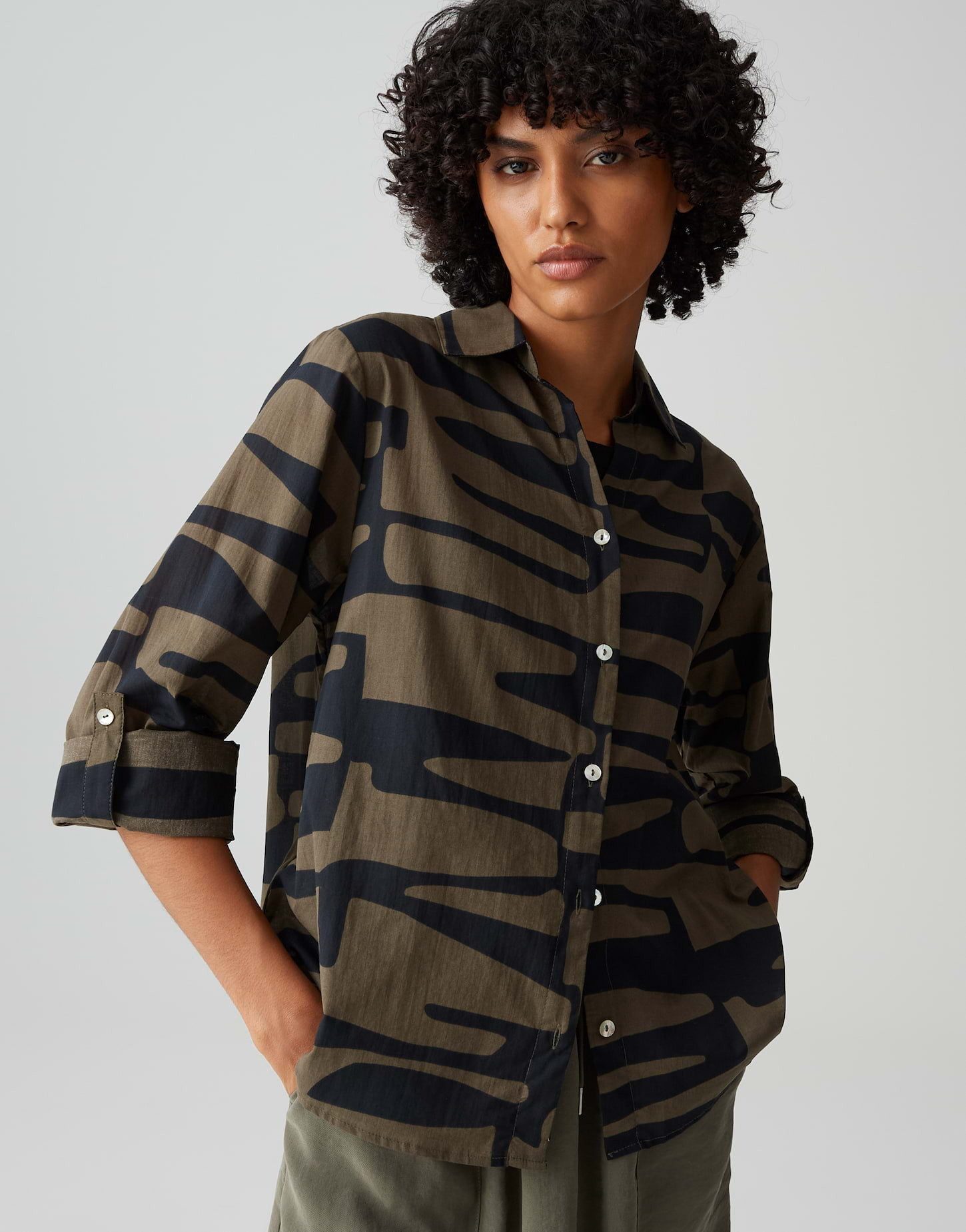 OPUS Langarmbluse FUMANI JUNGLE aus Cotton Voile günstig online kaufen