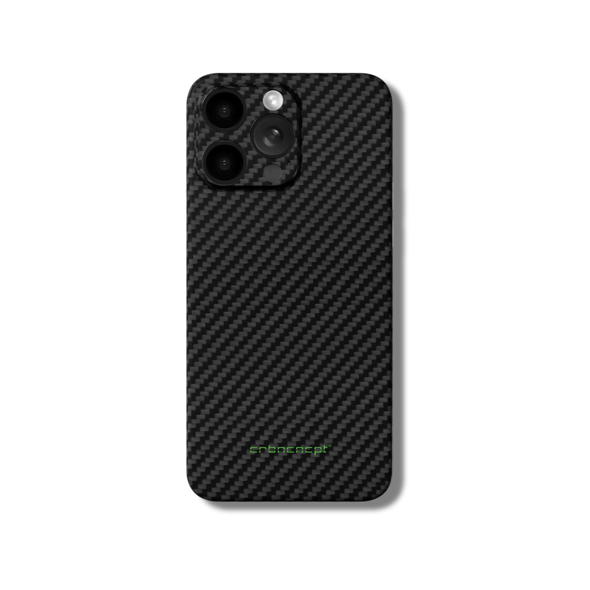 CRBNCNCPT Handyhülle Carbon Fiber x Aramid iPhone 14 15 16 Hülle Case Cover Schwarz Herren, MagSafe, Magnetisch, Superleicht, Ultrarobust