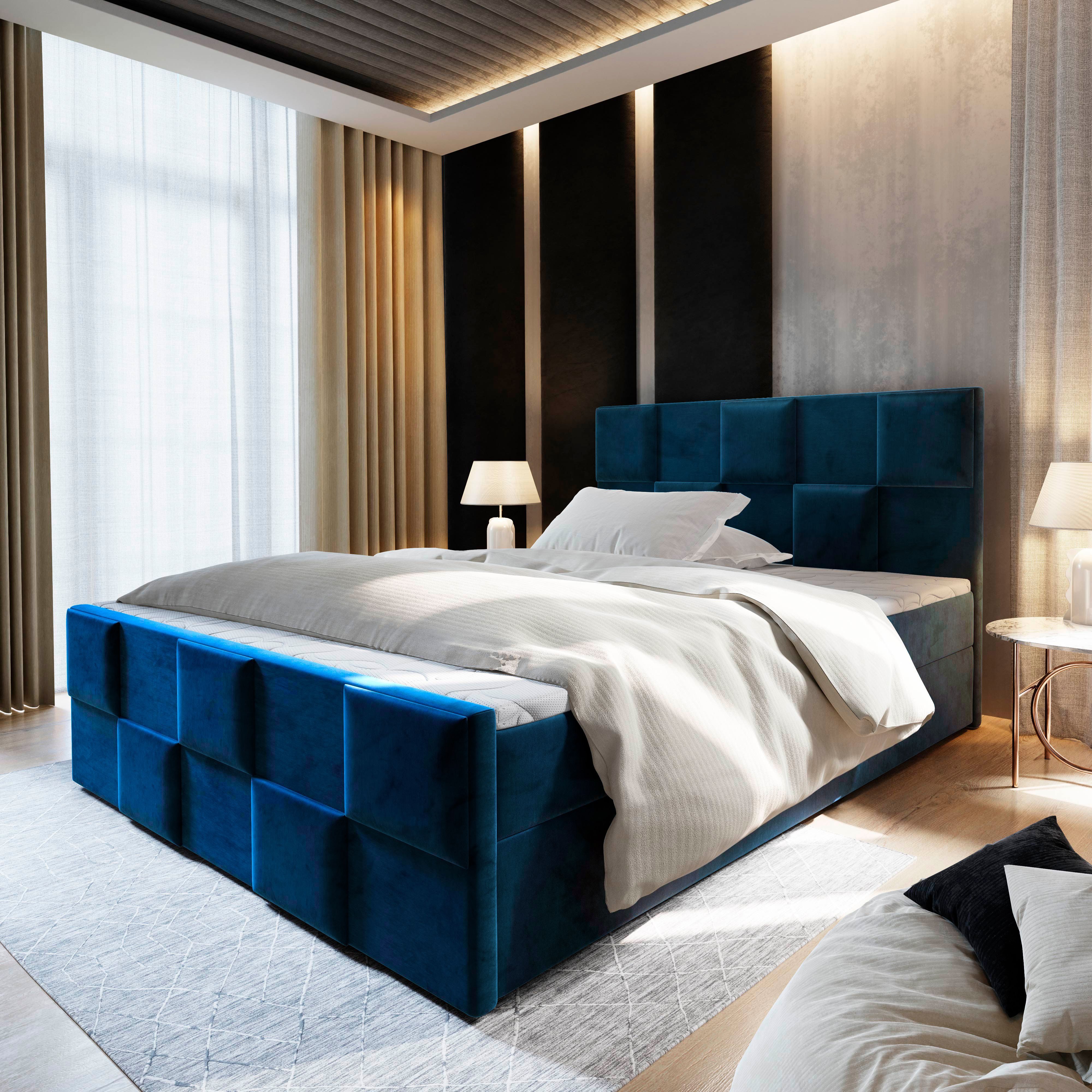 Masseno Boxbett MONA 160x200 cm mit Bonell Matratze und Topper günstig online kaufen