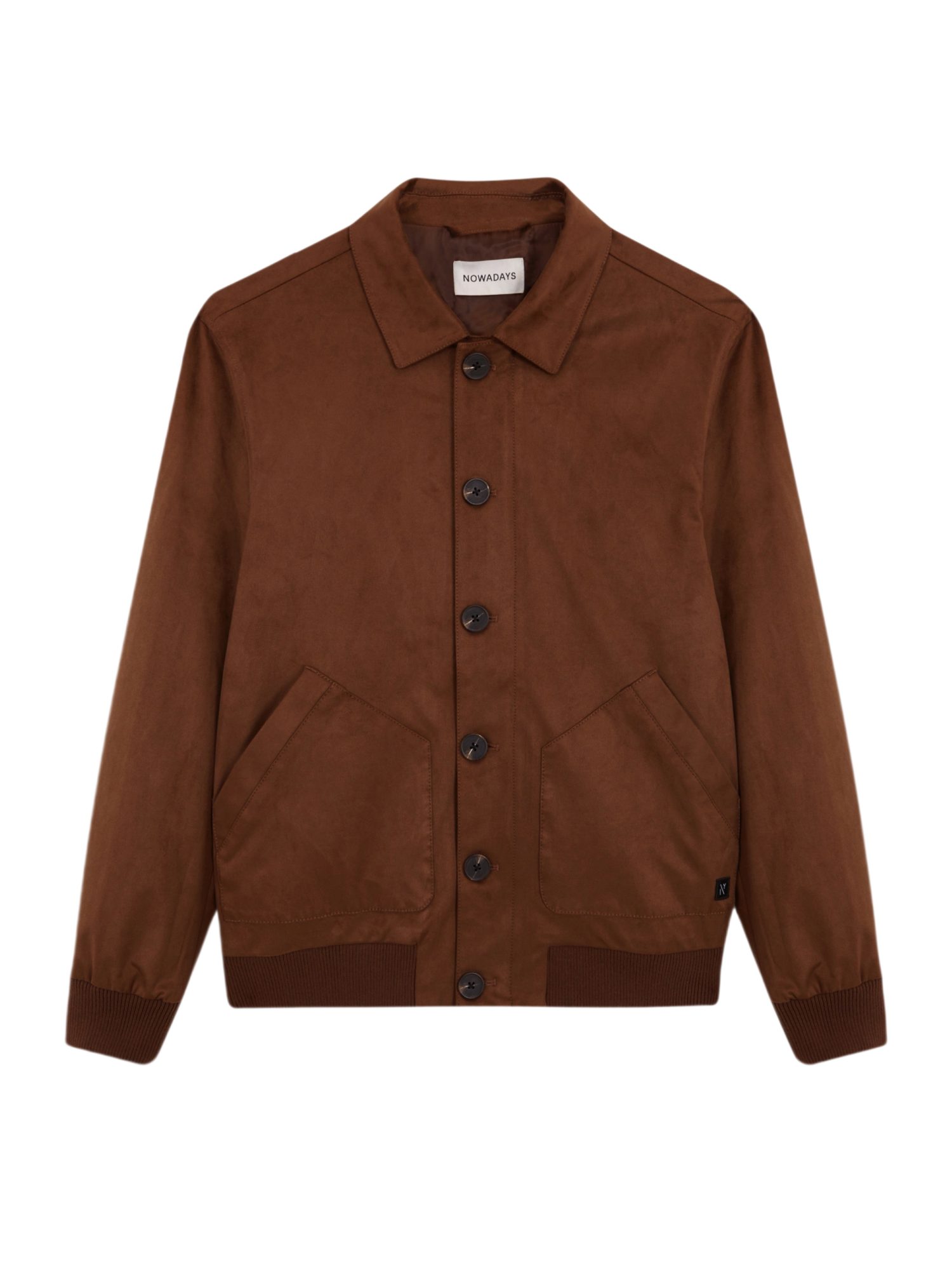 NOWADAYS Outdoorjacke braun,Casual,Polyester,Unifarben,Kent,Lang,Relaxed Fit
