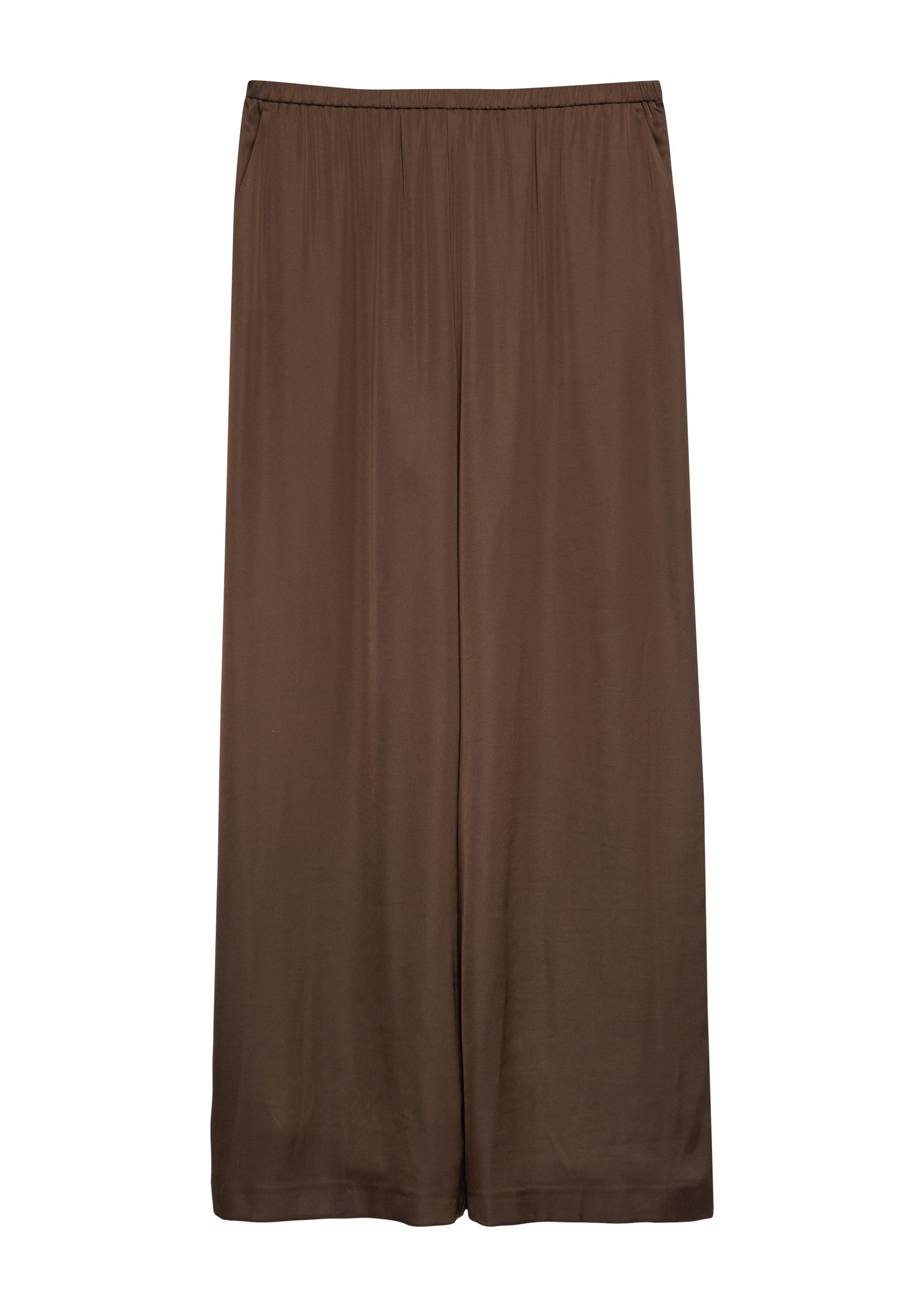 comma Chinos Hose Wide-Leg-Hose aus Satin