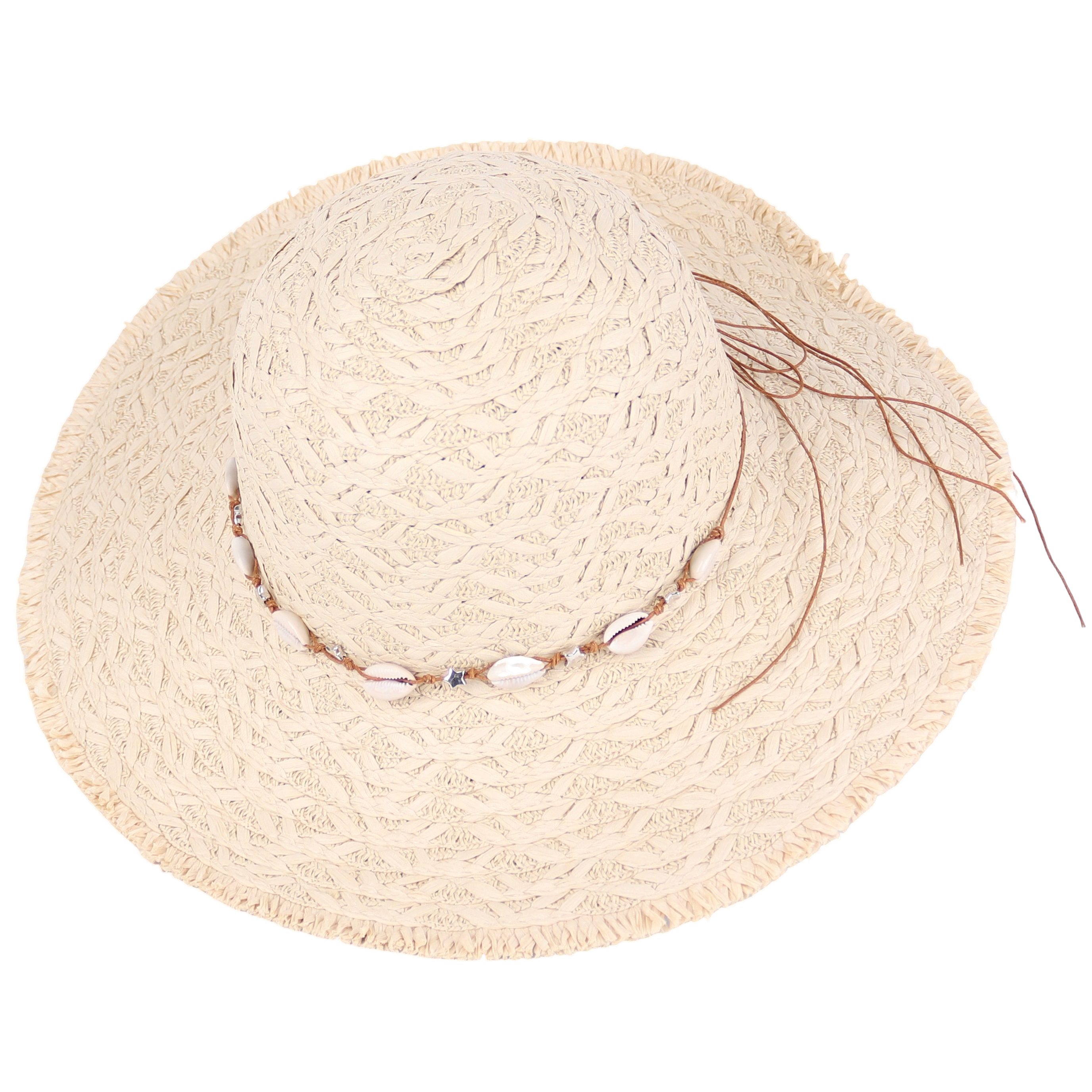 MIRROSI Strohhut Sonnenhut Sommerhut Strandhut Muscheln günstig online kaufen