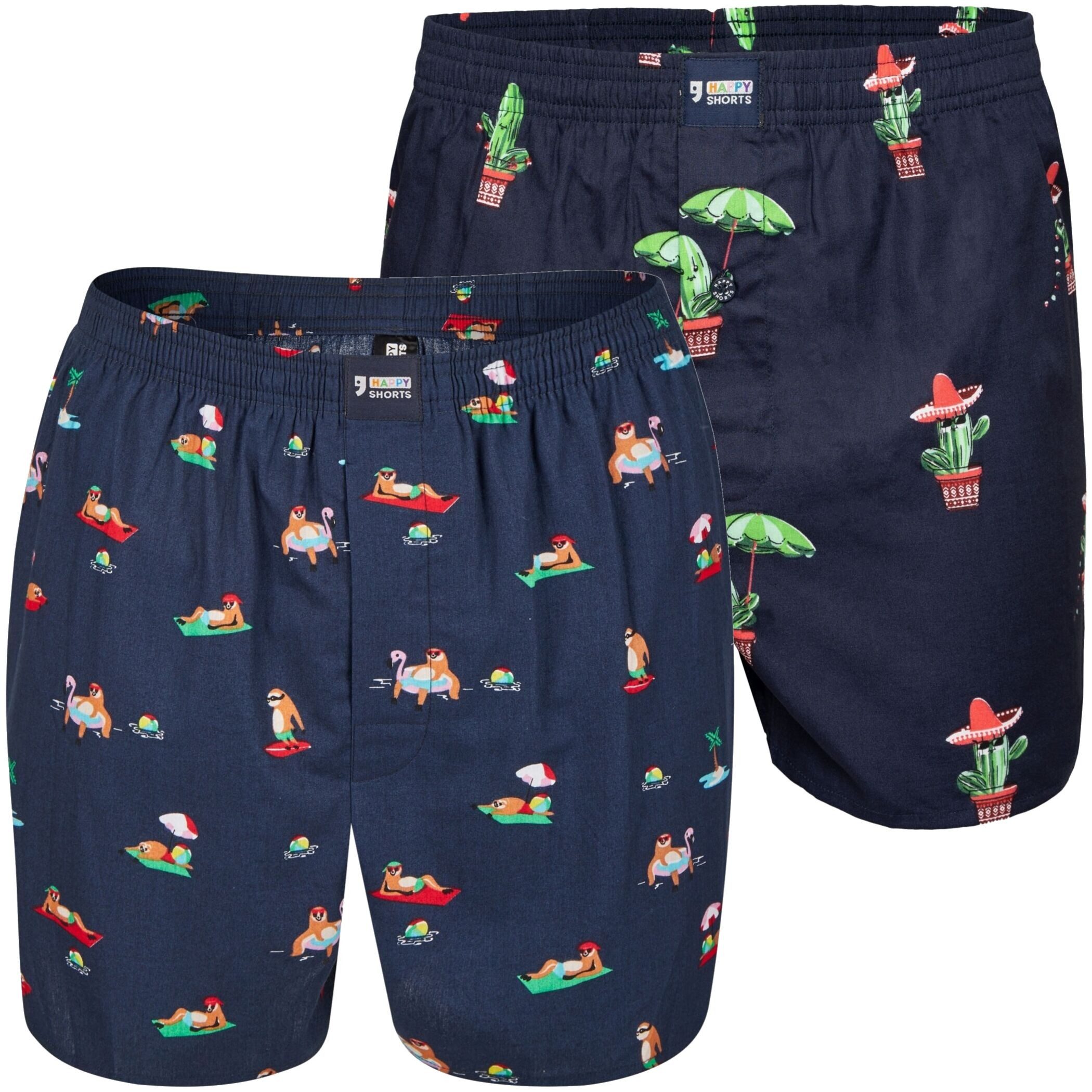 HAPPY SHORTS Boxershorts 2er Pack Happy Shorts X Herren Boxershorts, mit Suspense viele Designs (1-St)