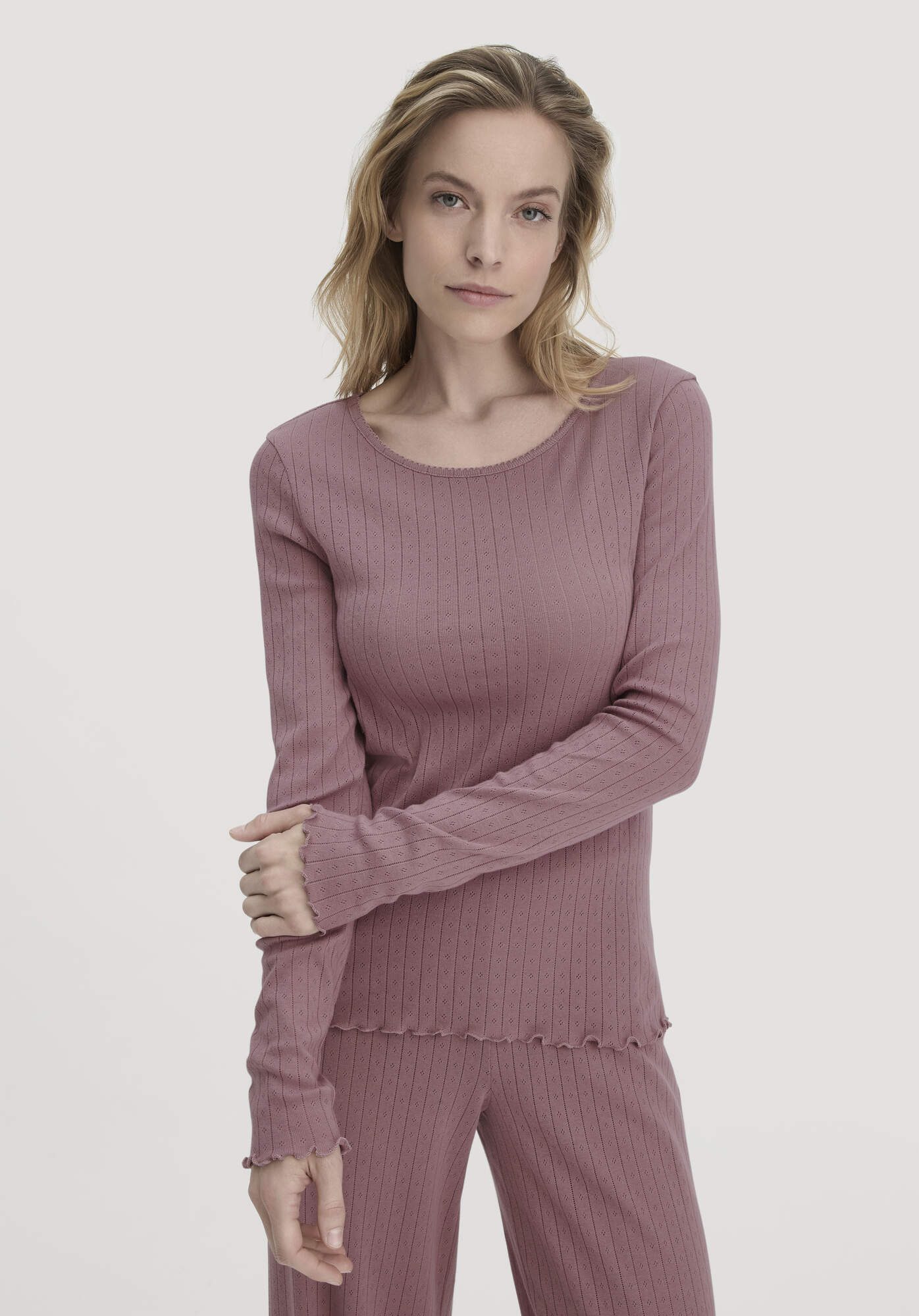 Hessnatur Pyjamaoberteil Regular PURE POINTELLE aus günstig online kaufen