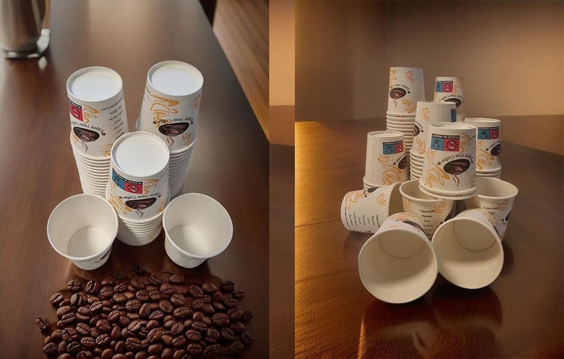 Lauroo Coffee-to-go-Becher Espresso TO GO Becher, Kaffeebecher – TO GO 100 ml, -500 Stück, 500-tlg.