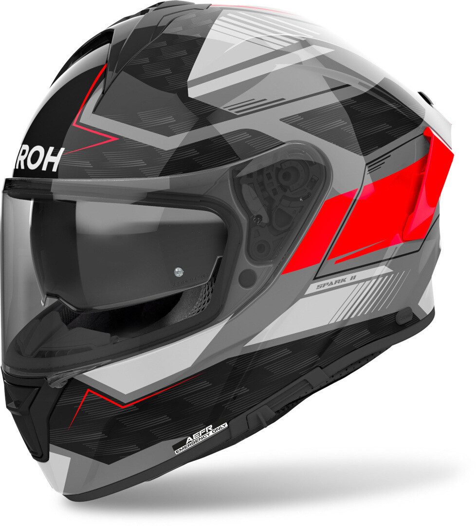 Airoh Motorradhelm Spark 2 Zenith Helm, vorbereitet für Kommunikationssystem,Notfallsystem-Polsterung (EQ