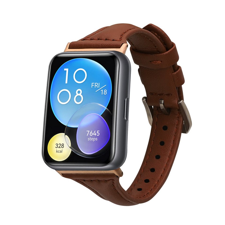 Welche Smartwatch Ist Mit Huawei P30 Lite Kompatibel kwmobile kwmobile Armband kompatibel mit Huawei Watch Fit 2 - Echtleder