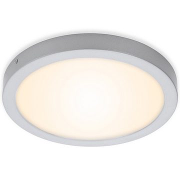 Briloner Leuchten Aufbauleuchte 7141-014, LED fest verbaut, Warmweiß, Deckenlampe modern 21W 2.000lm 3000K IP20 Ø30cm