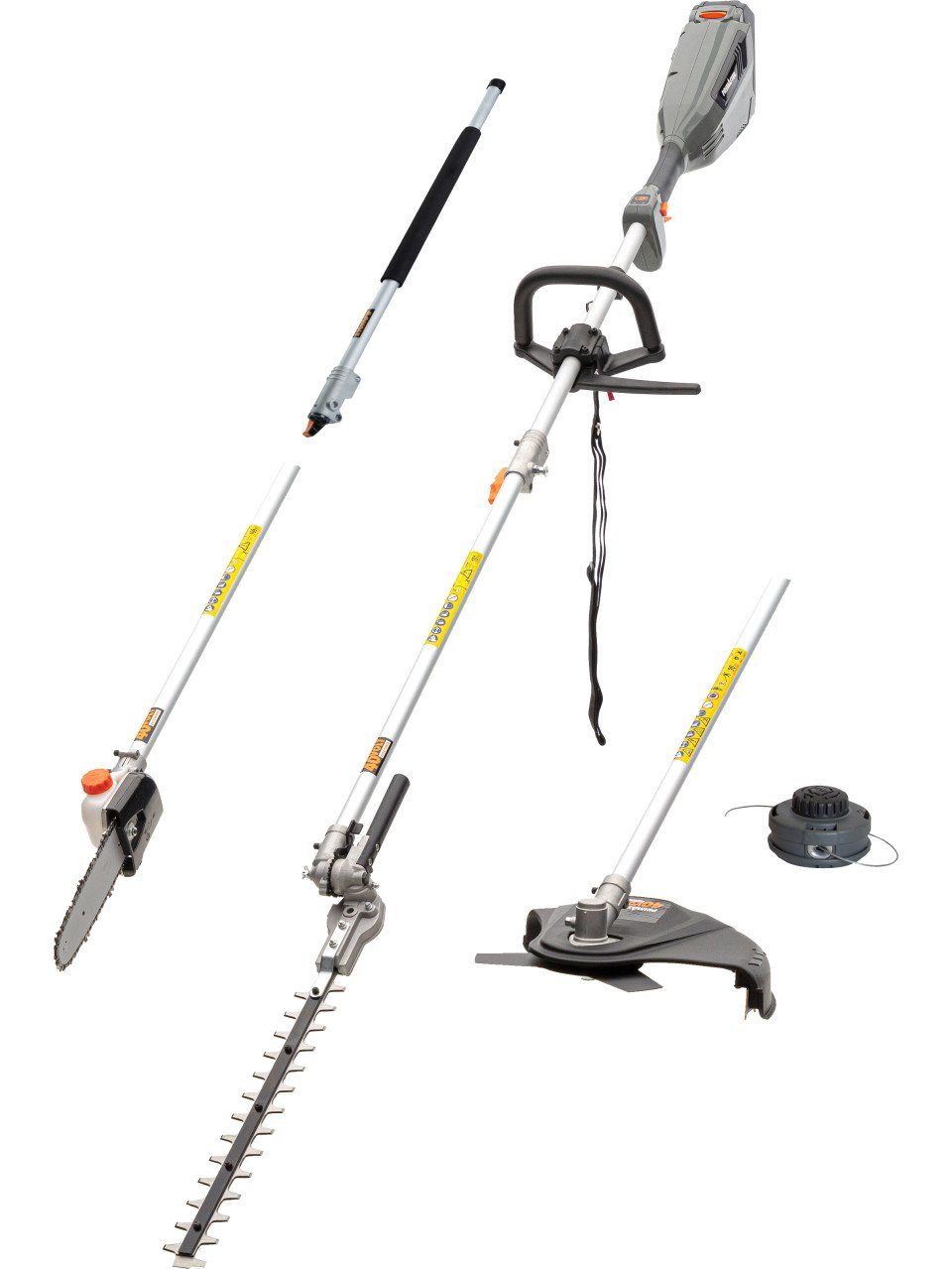 Primaster Akku-Kettensäge Primaster Akku-Multitool 4in1 PMAMT 40 ohne Akku, Mit Teleskopstiel