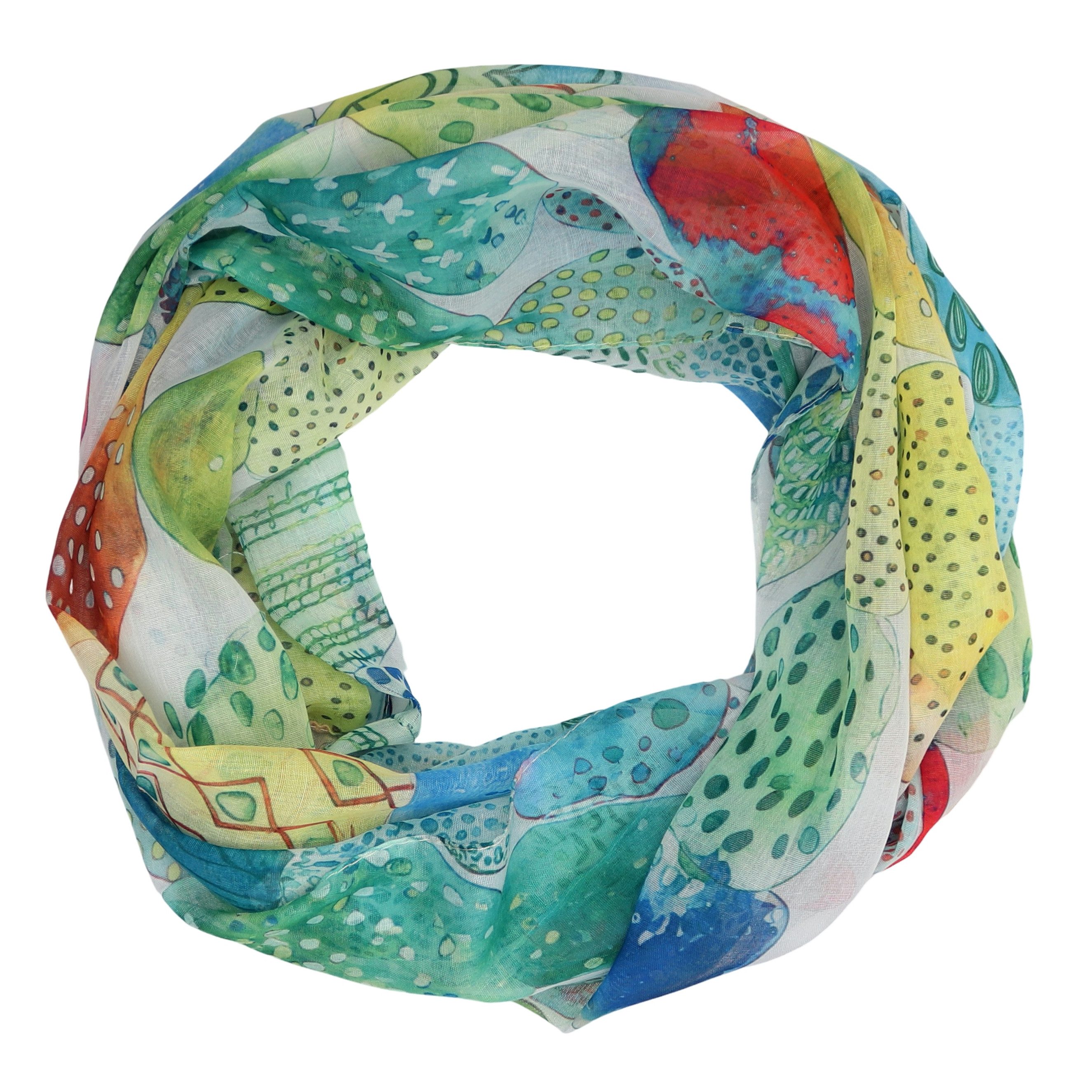 MIRROSI Loop Damen Schal mit Tollem Muster Weich aus 100% Viskose, Schlauch günstig online kaufen
