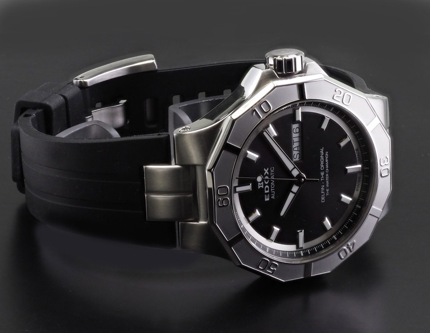 Edox Schweizer Uhr Herren Uhr Automatik Delfin 88008 3CA NIN 20 ATM Saphirglas Delfin, 20 ATM Waterresistant