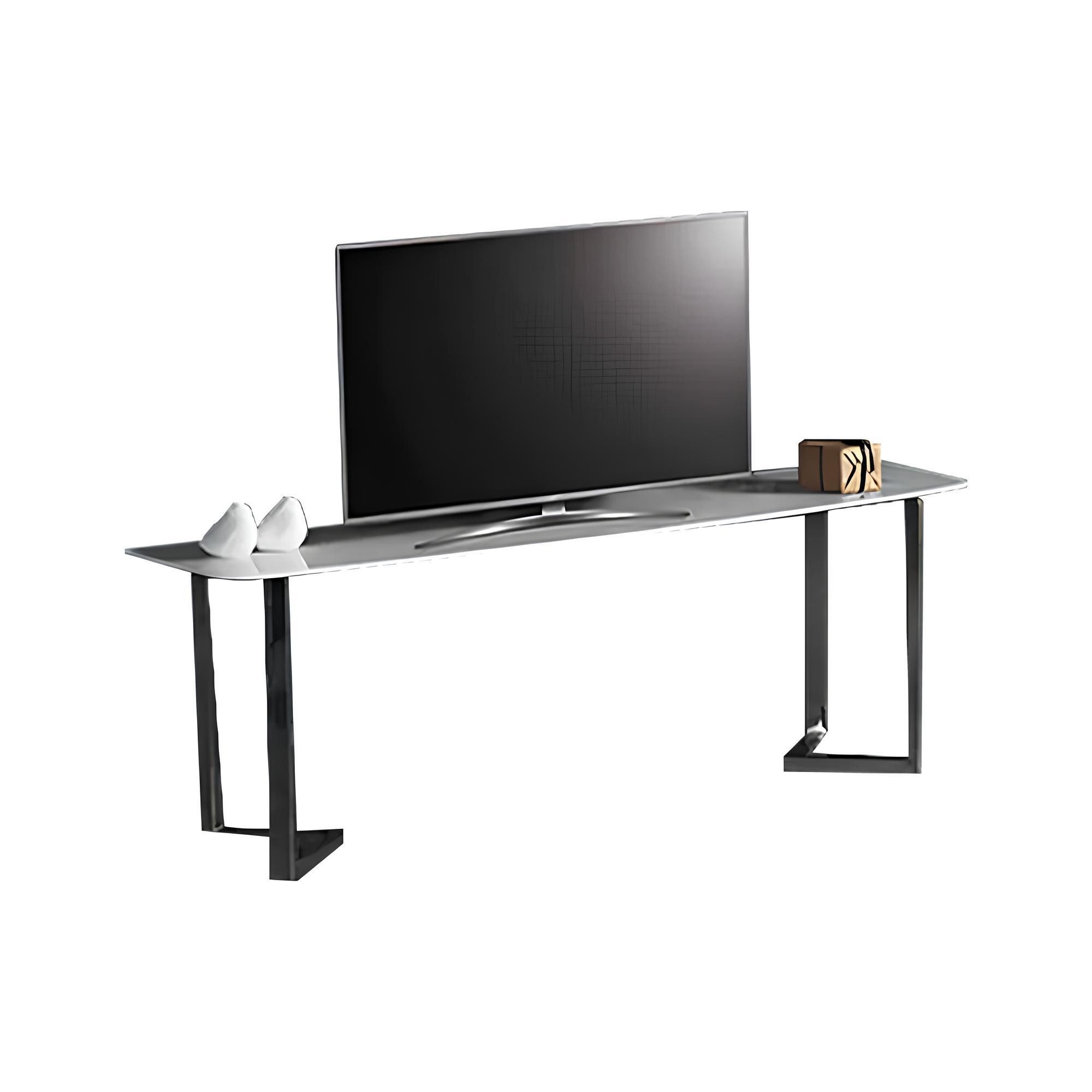 Xlmoebel TV-Board Elegantes Lowboard mit grauer Marmorplatte für modernes Wohnen (Lowboard, TV - Tisch), Hergestellt in Europa