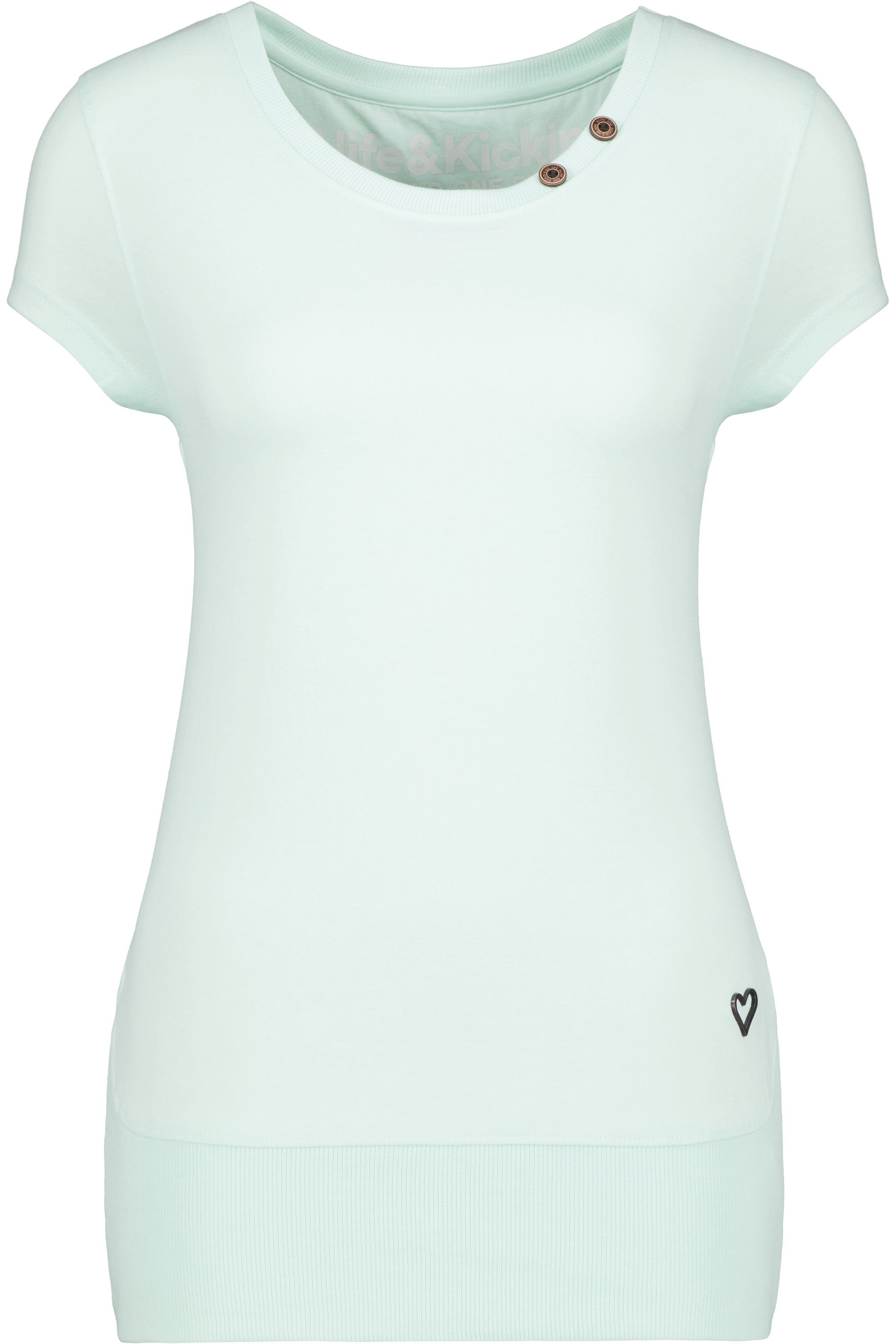 Rundhalsshirt Alife mint Shirt Shirt A melange CocoAK Kurzarmshirt, Damen & Kickin