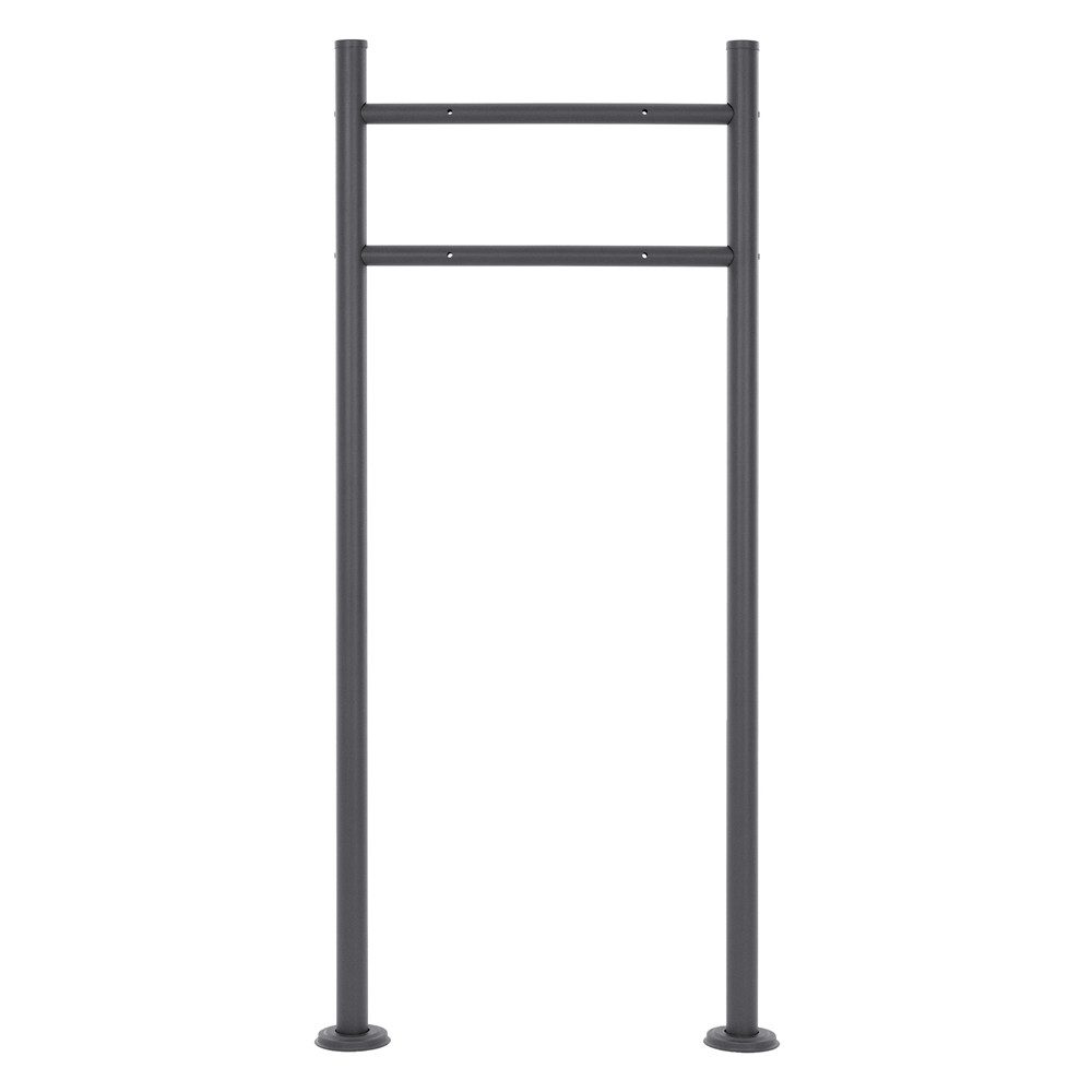 ML-DESIGN Standbriefkasten Briefkasten Postkasten mit Zeitungsfach, inkl. Standfuß, Briefkastenanlage mit Ständer Anthrazit 120cm Mailbox mit Pfosten