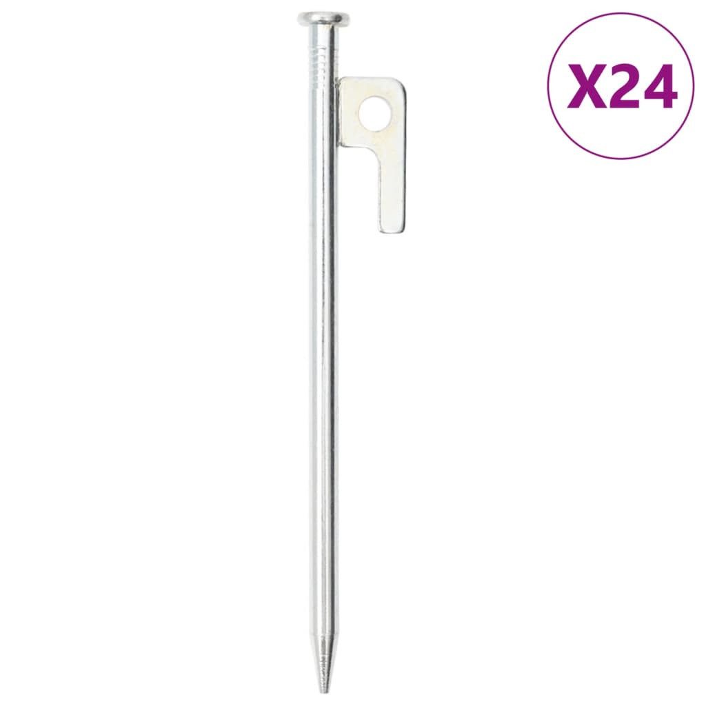 vidaXL Zeltstange Zeltheringe 24 Stk. 20 cm 9 mm Verzinkter Stahl