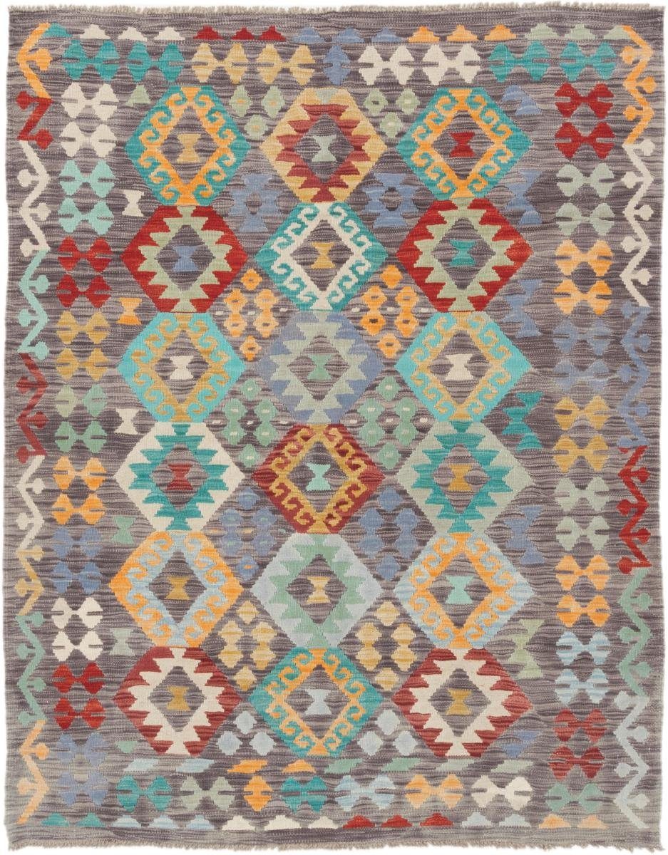 Trading, Höhe: 3 Handgewebter Orientteppich Orientteppich, 153x192 mm Afghan Nain Kelim rechteckig,