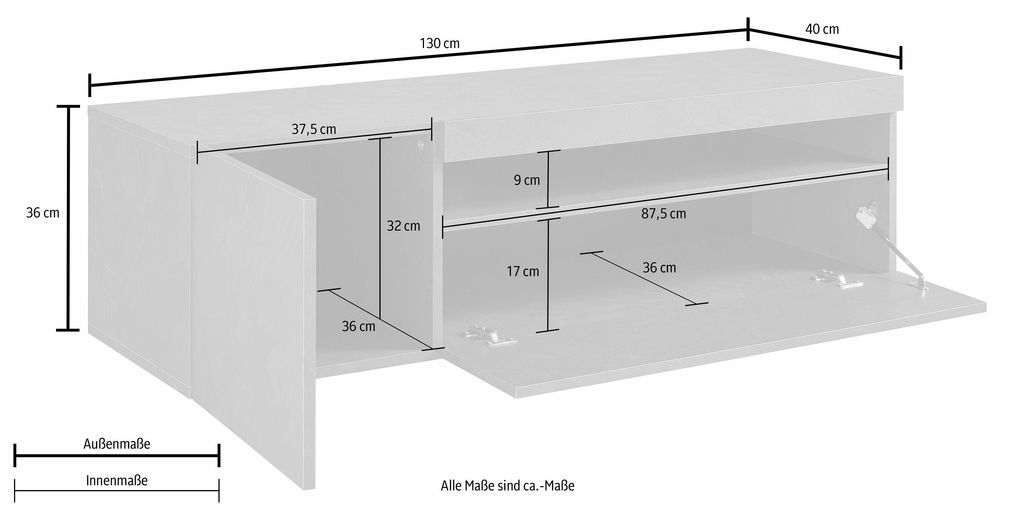 INOSIGN Lowboard, Breite 130 cm, ohne günstig online kaufen