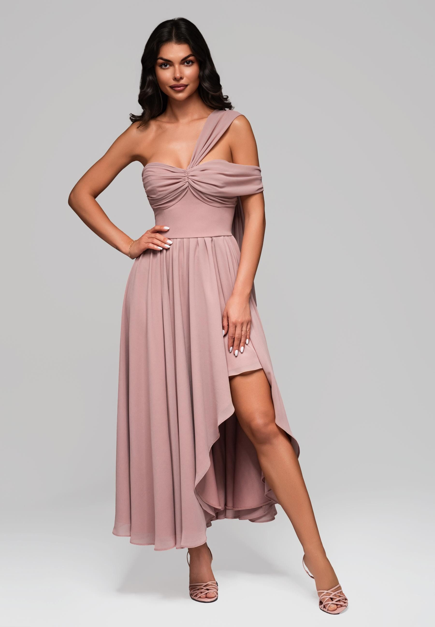 Abendkleid Elegantes Abendkleid mit drapierten Träger