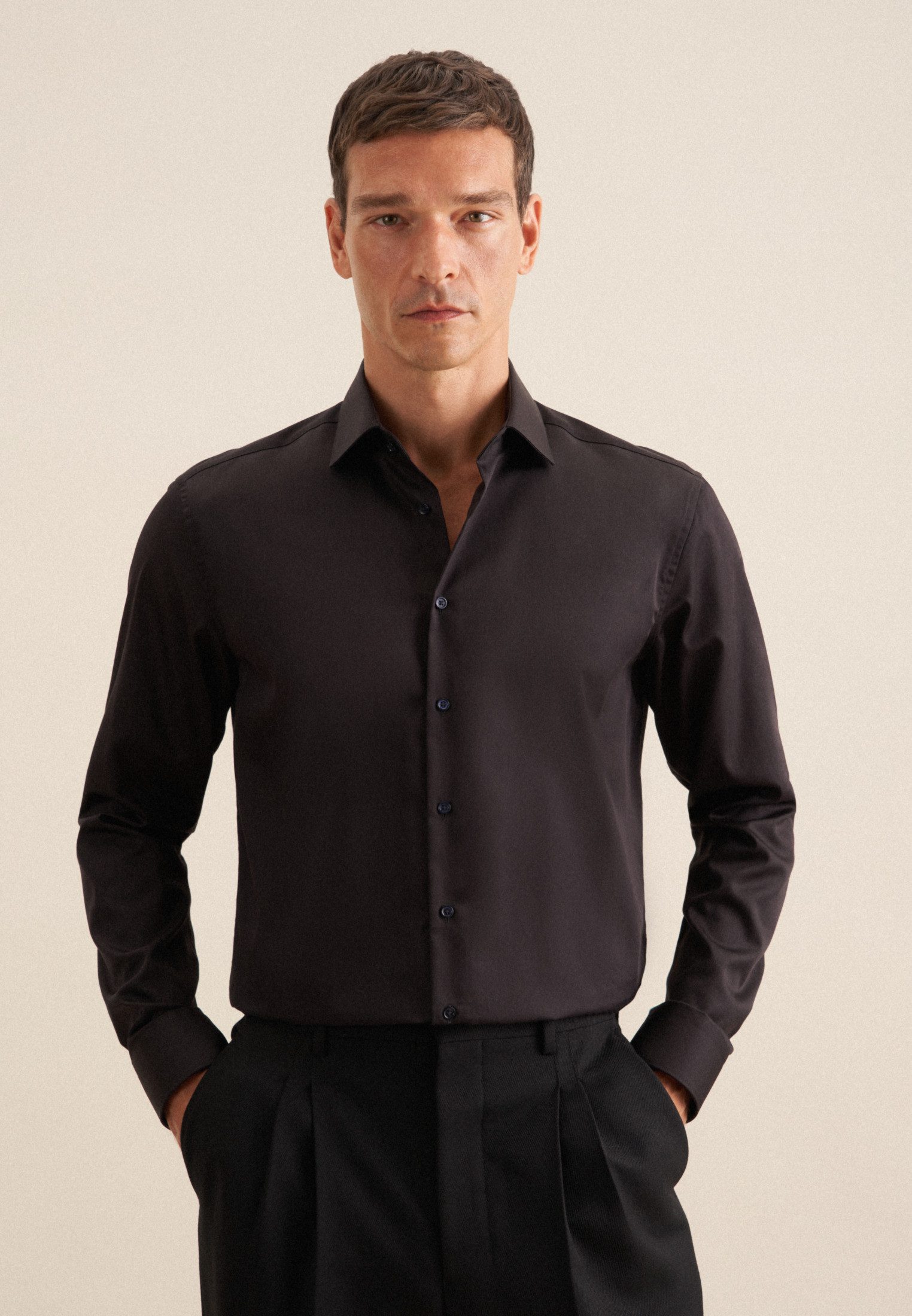 Businesshemd Schwarze Rose