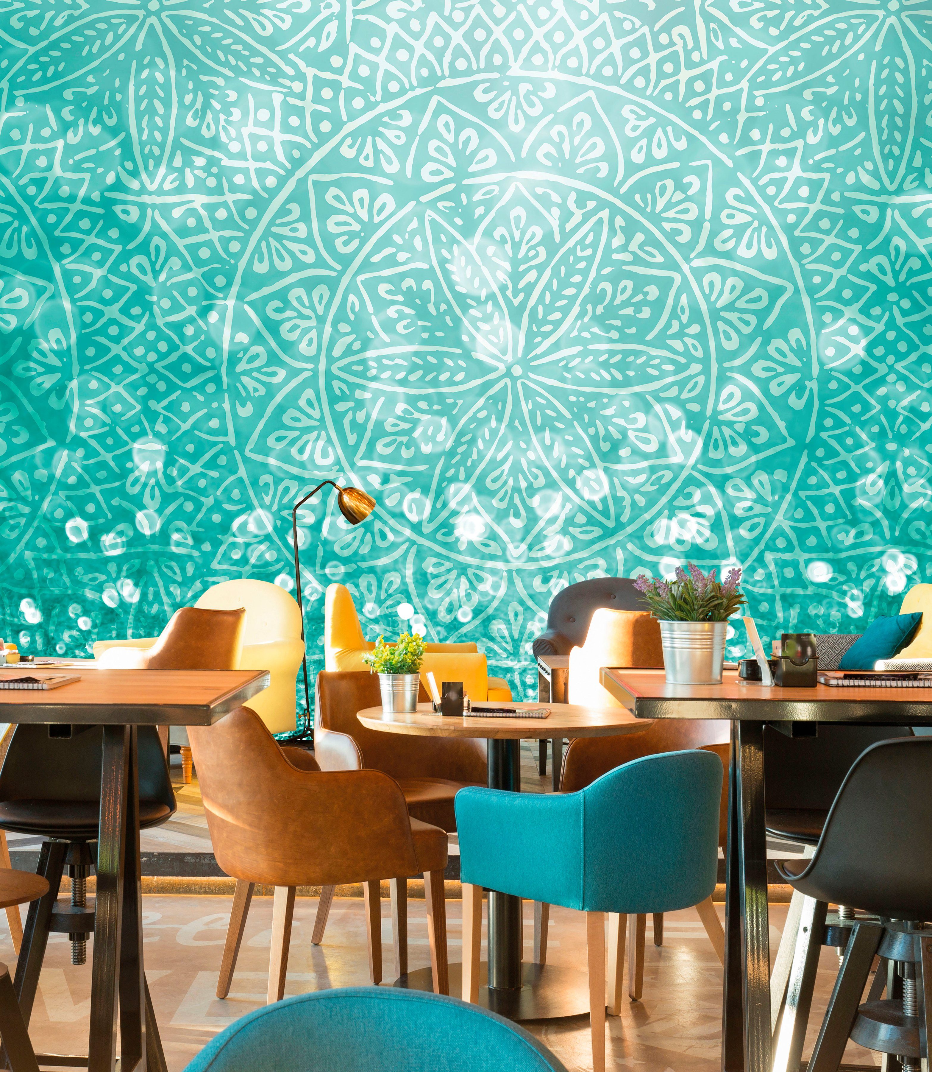 Architects Paper Fototapete Atelier 47 Circle Graphic 1, glatt, orientalisch, (4 St), Vlies, Wand, Schräge, Decke