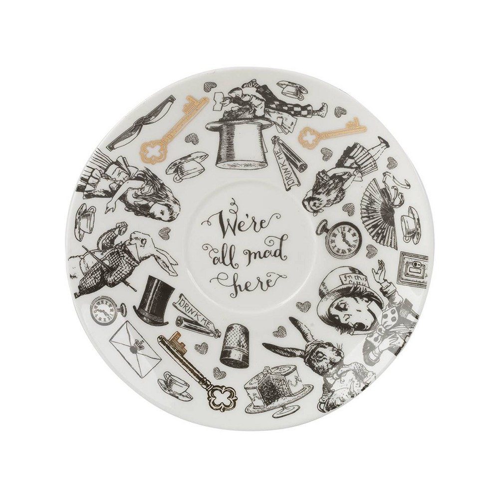 Creative Tops Tasse Alice in Wonderland, Porzellan, Geschenkbox, Weiß, Alice im Wunderland, H: 6cm